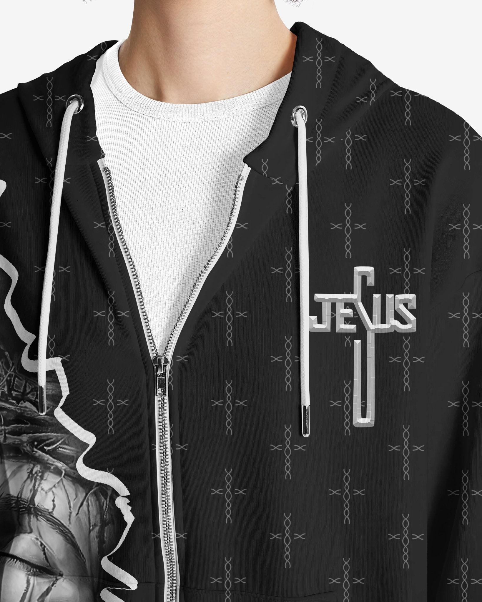 Love Has Conquered The Grave All Over Print Zip Hoodie