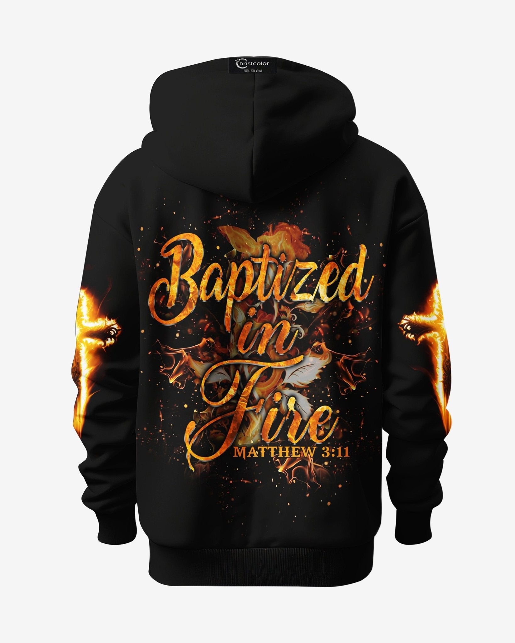 Baptized In Fire All Over Print Hoodie