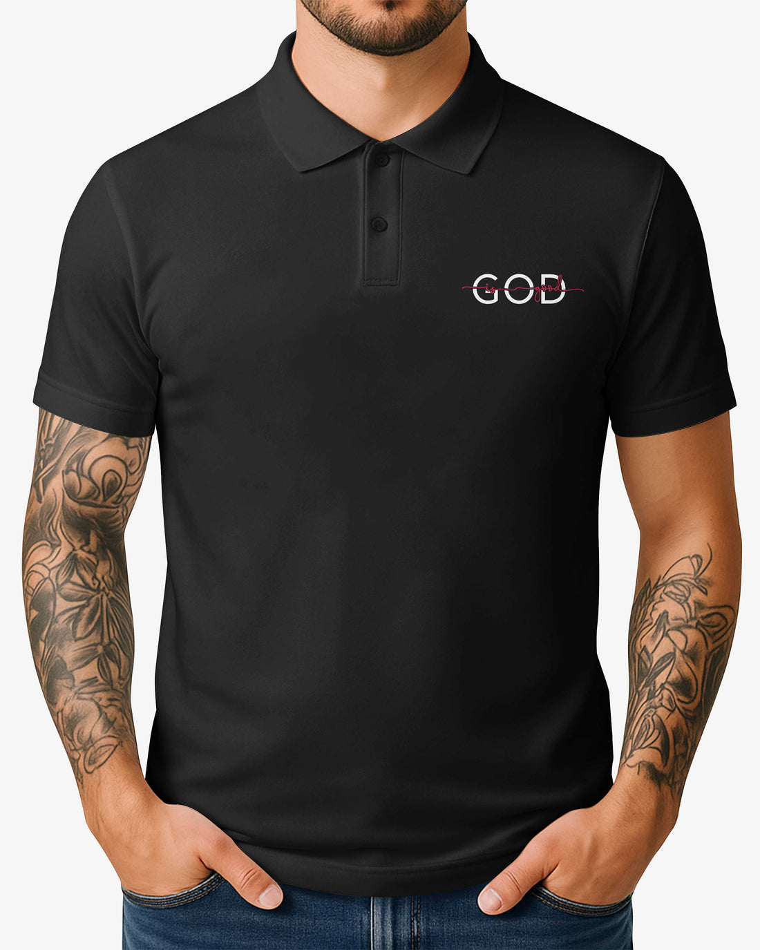 Stand For The Flag Kneel For The Cross Polo Shirt