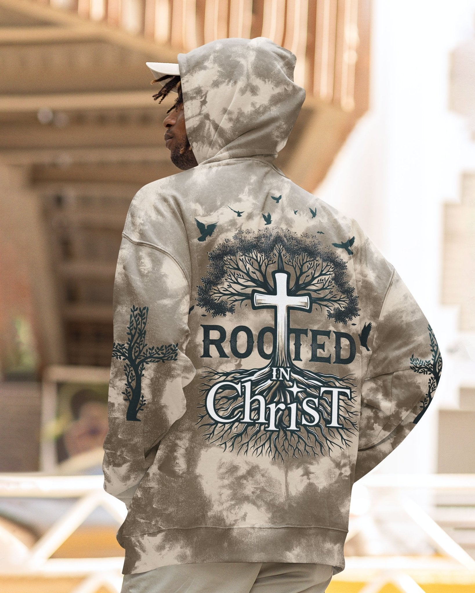 Rooted In Christ All Over Print Hoodie