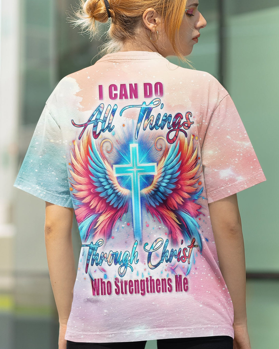 I Can Do All Things Through Christ Who Strengthens Me All Over Print T-shirt