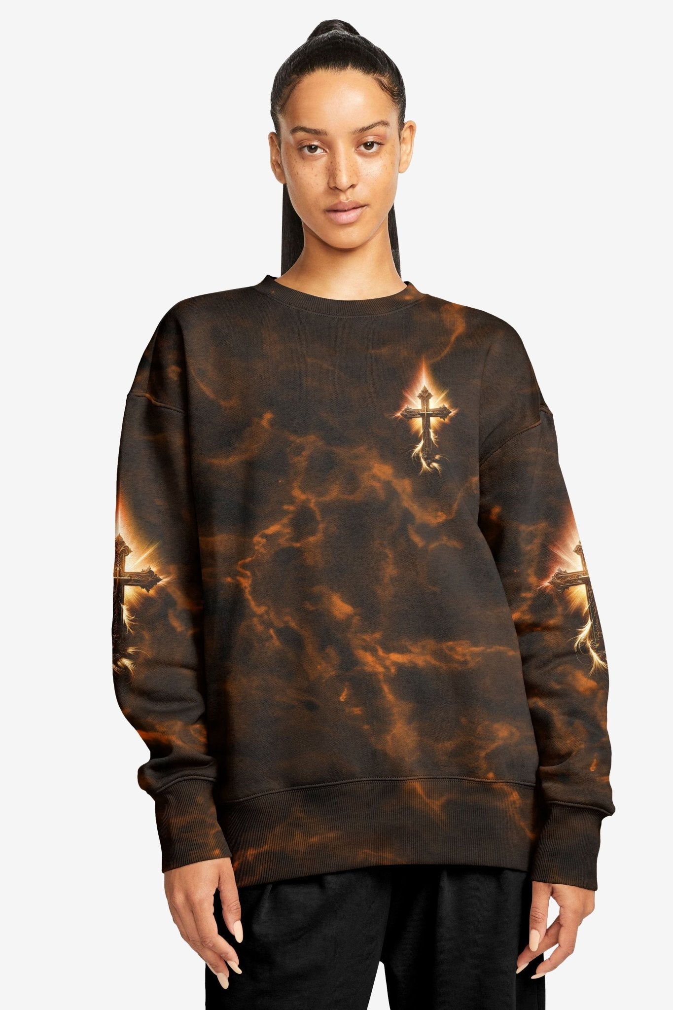 A Child Of God A Man Of Faith A Warrior Of Christ All Over Print Sweater