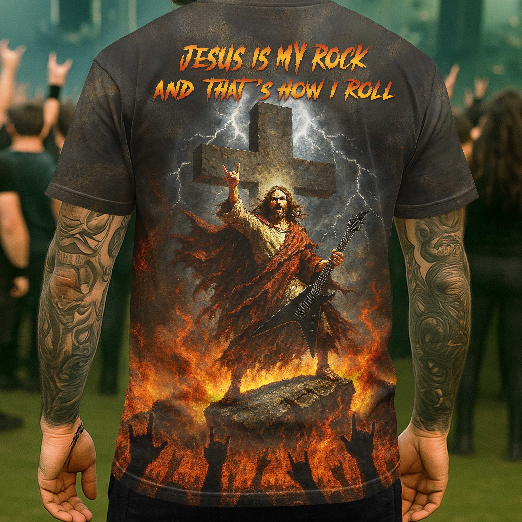 Jesus Is My Rock And That's How I Roll Shirt