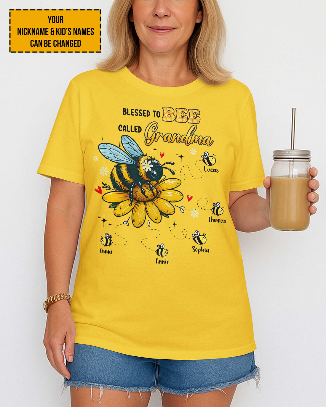 Blessed To Bee Called Grandma T-Shirt Gift For Nana Mimi