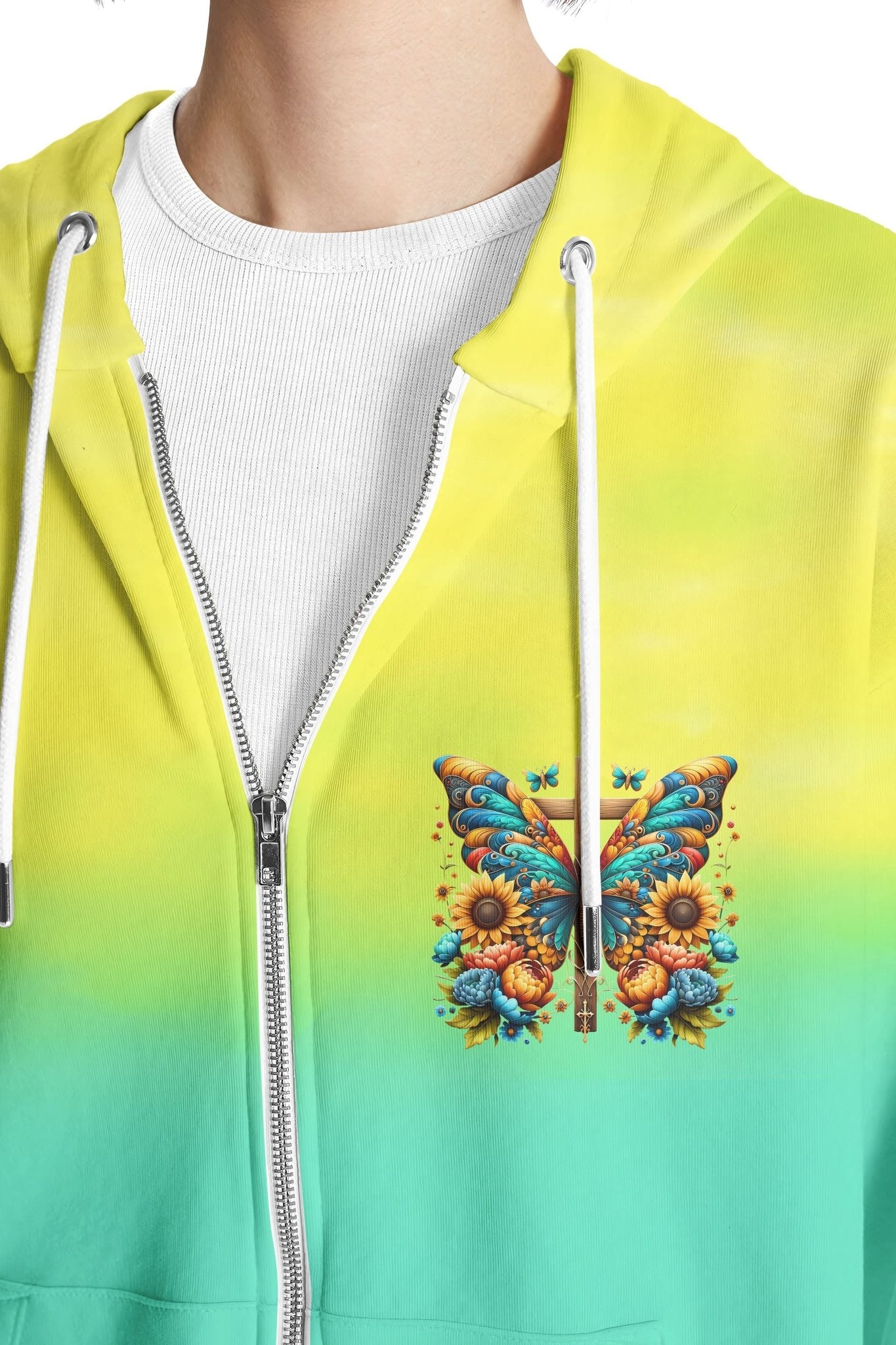 Faith Hope Love All Over Print Zip Hoodie