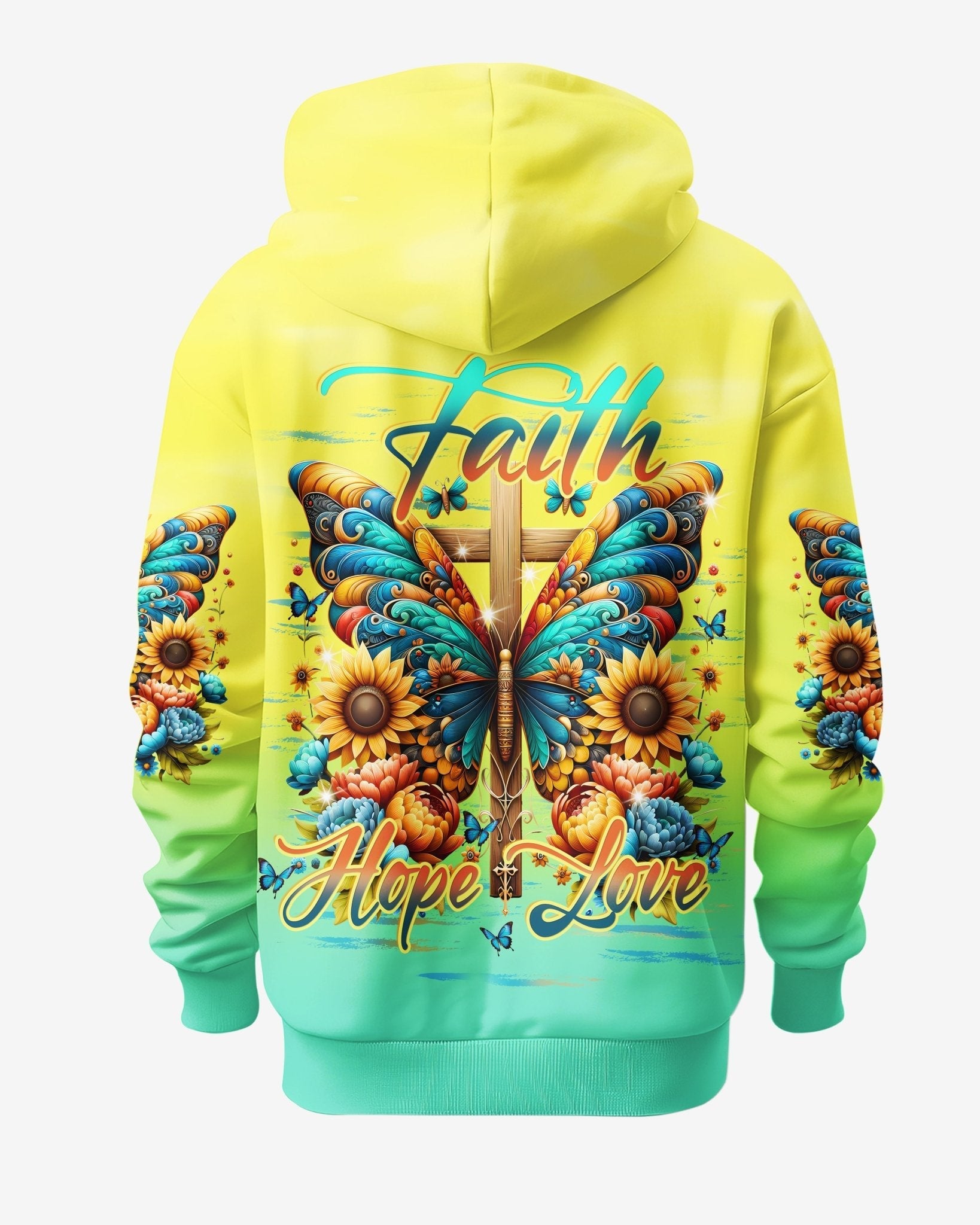 Faith Hope Love All Over Print Hoodie
