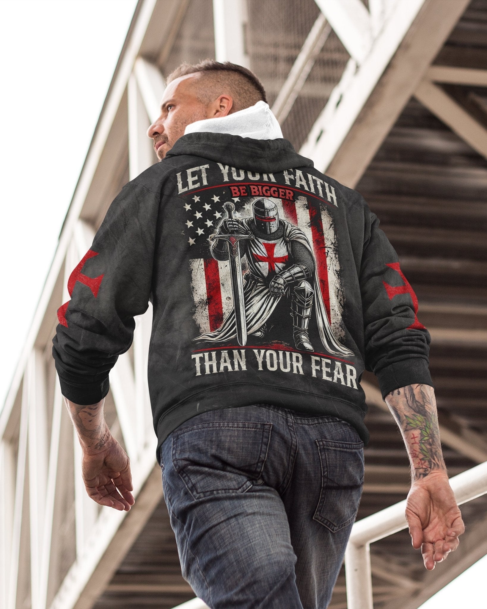 Let Your Faith Be Bigger Than Your Fear All Over Print Zip Hoodie