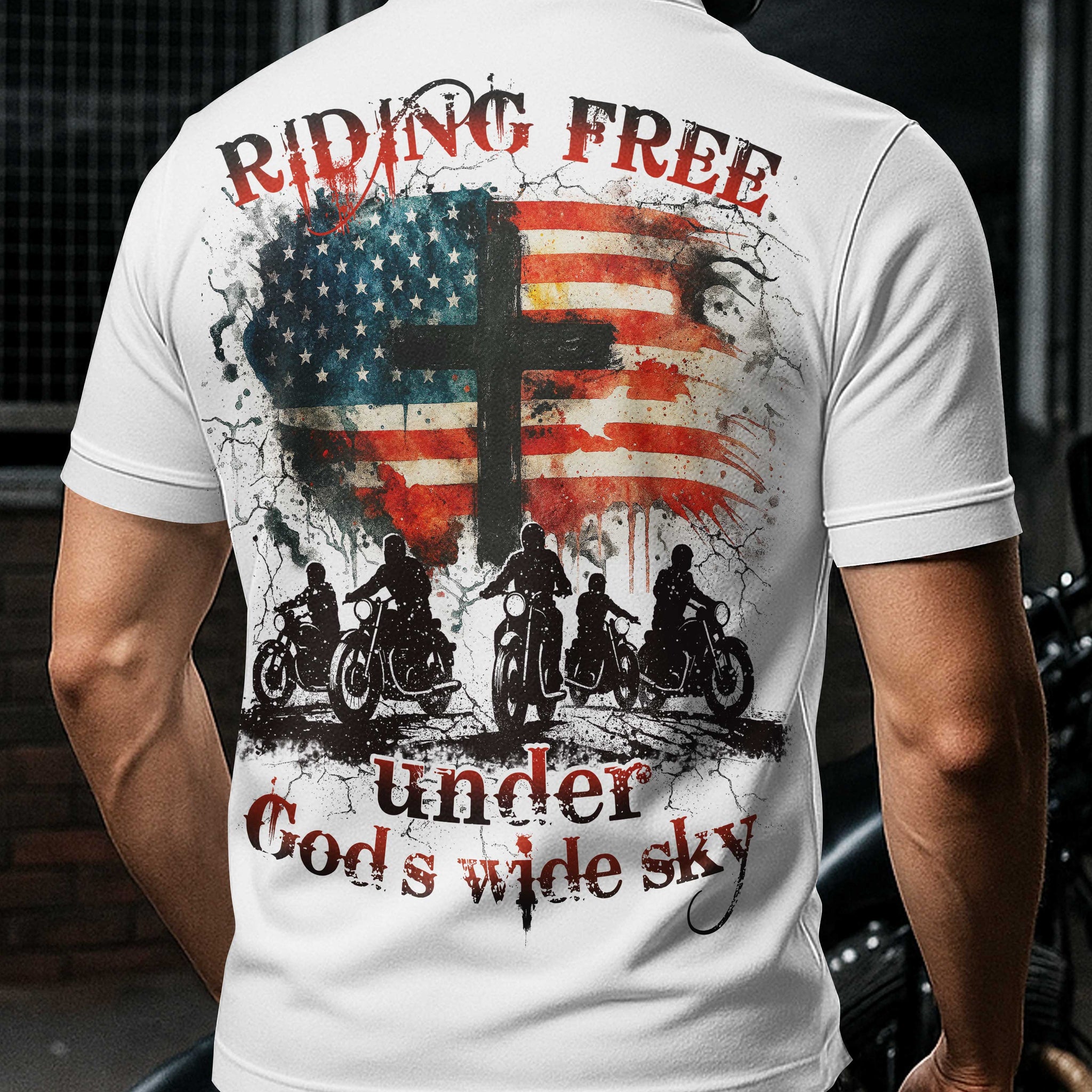 Riding Free Under God's Wide Sky All Over Print Polo
