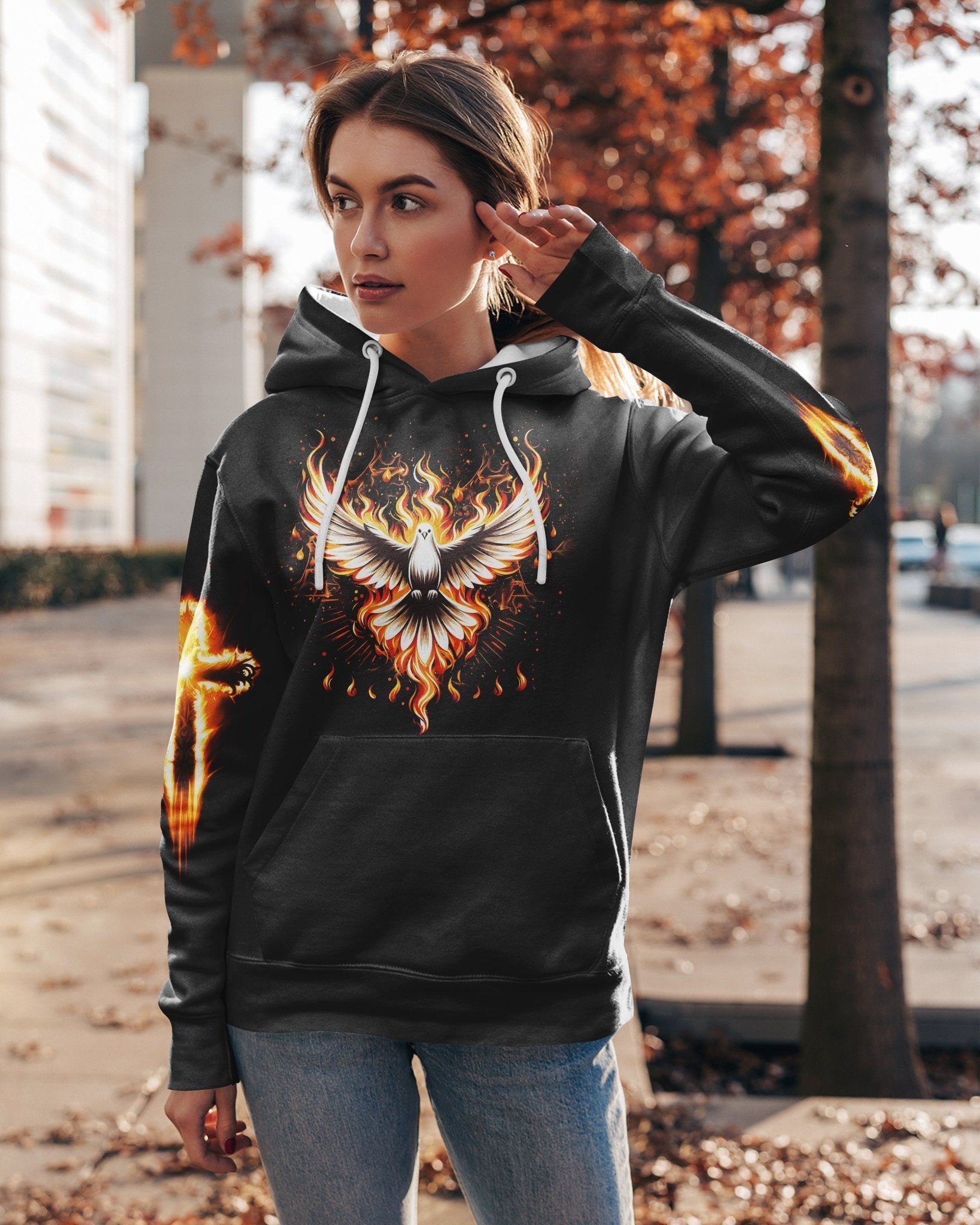 Baptized In Fire All Over Print Hoodie