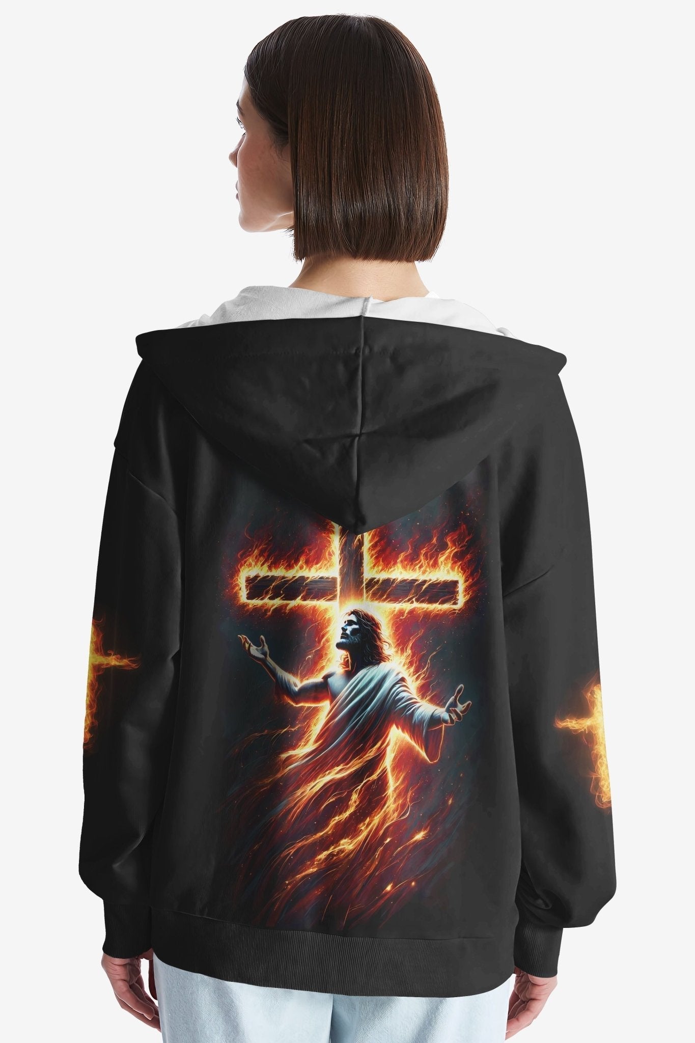 There's No Greater Love Than This All Over Print Zip Hoodie