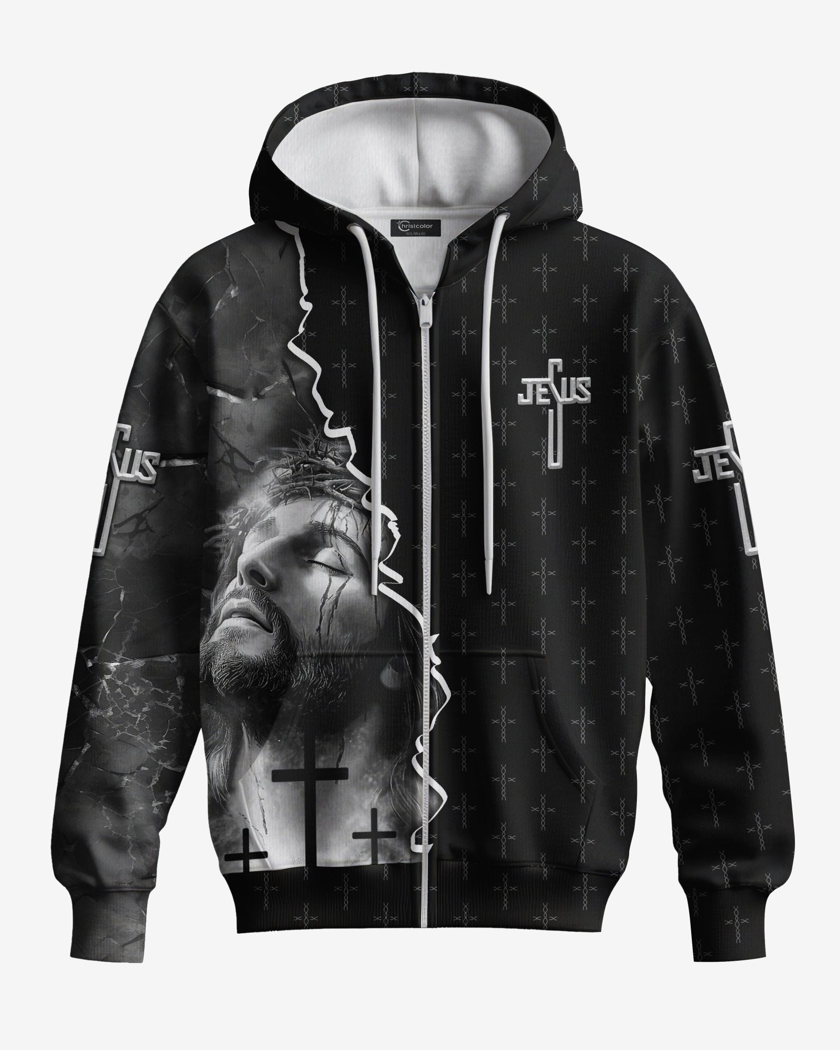Love Has Conquered The Grave All Over Print Zip Hoodie