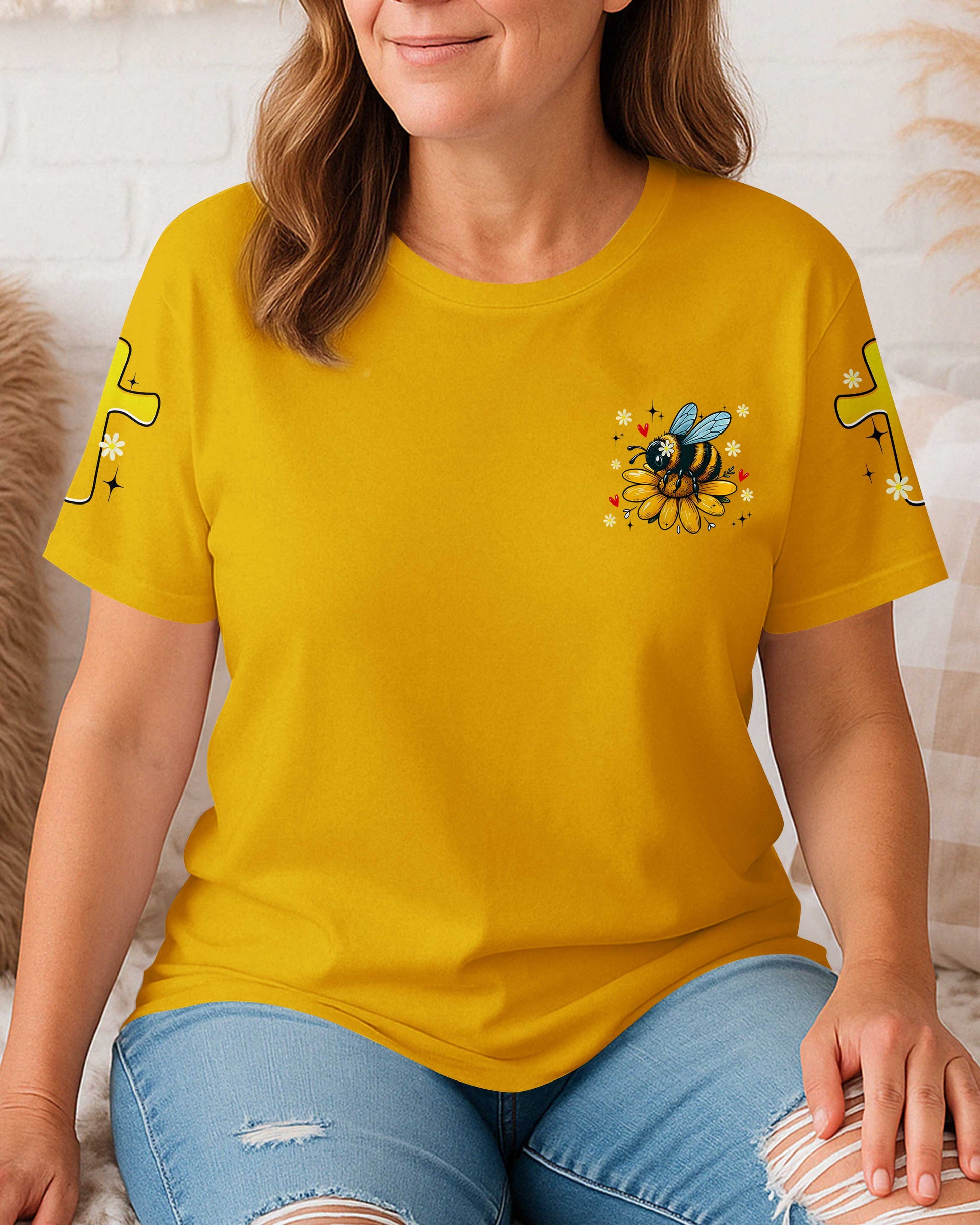 Blessed To Bee Called Grandma All Over Print T-Shirt
