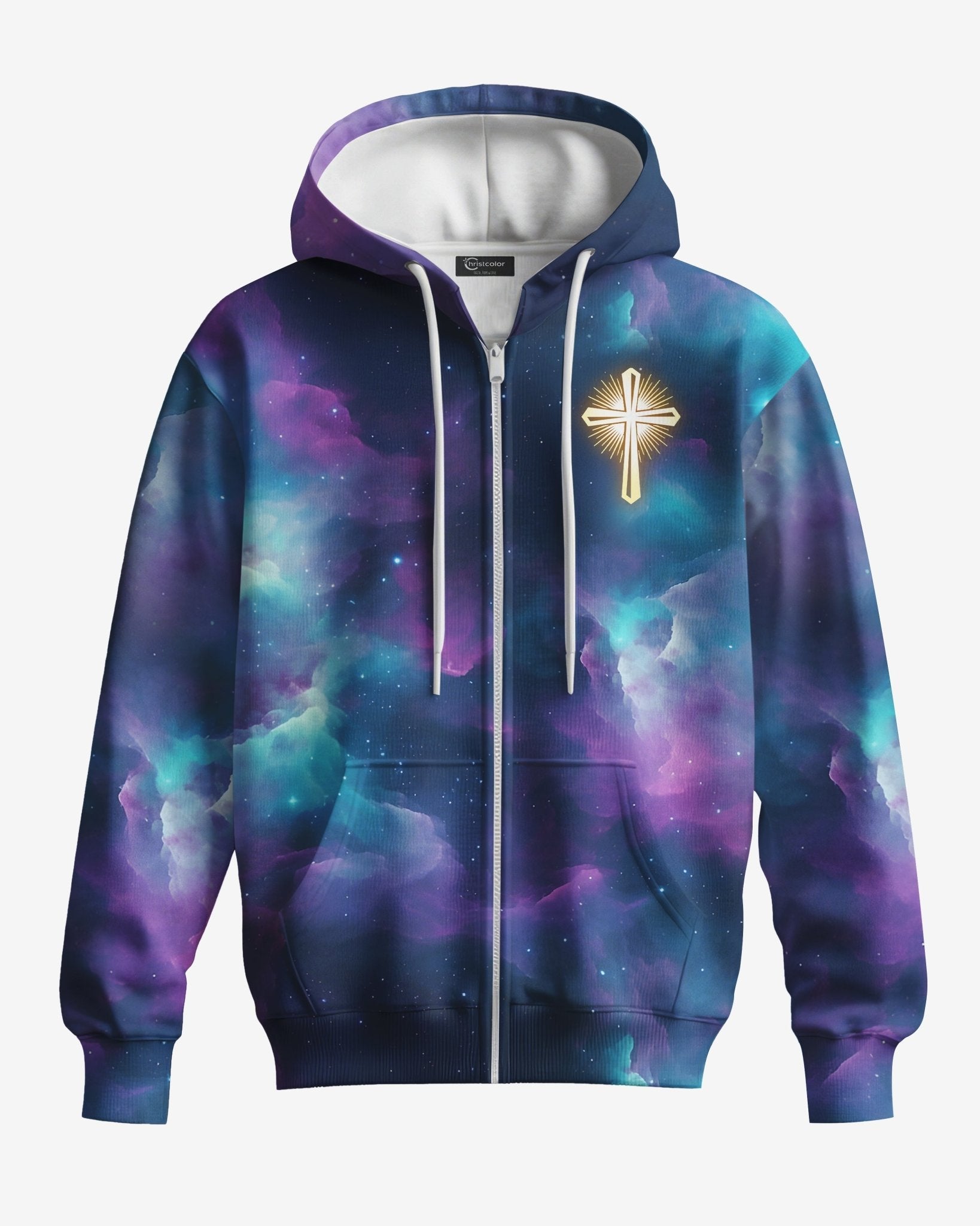 For We Walk By Faith Not By Sight All Over Print Zip Hoodie