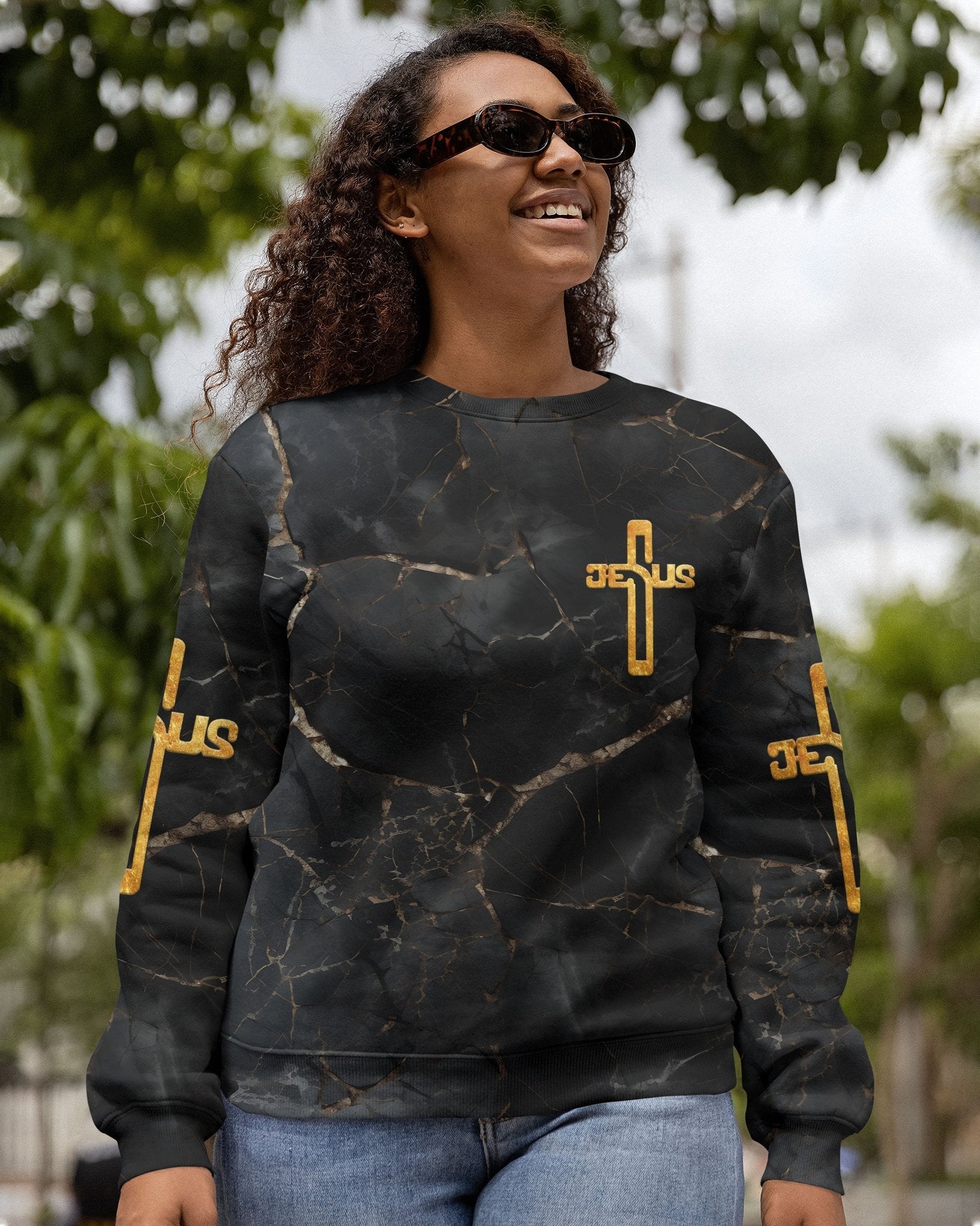 Death Could Not Hold Him All Over Print Sweater