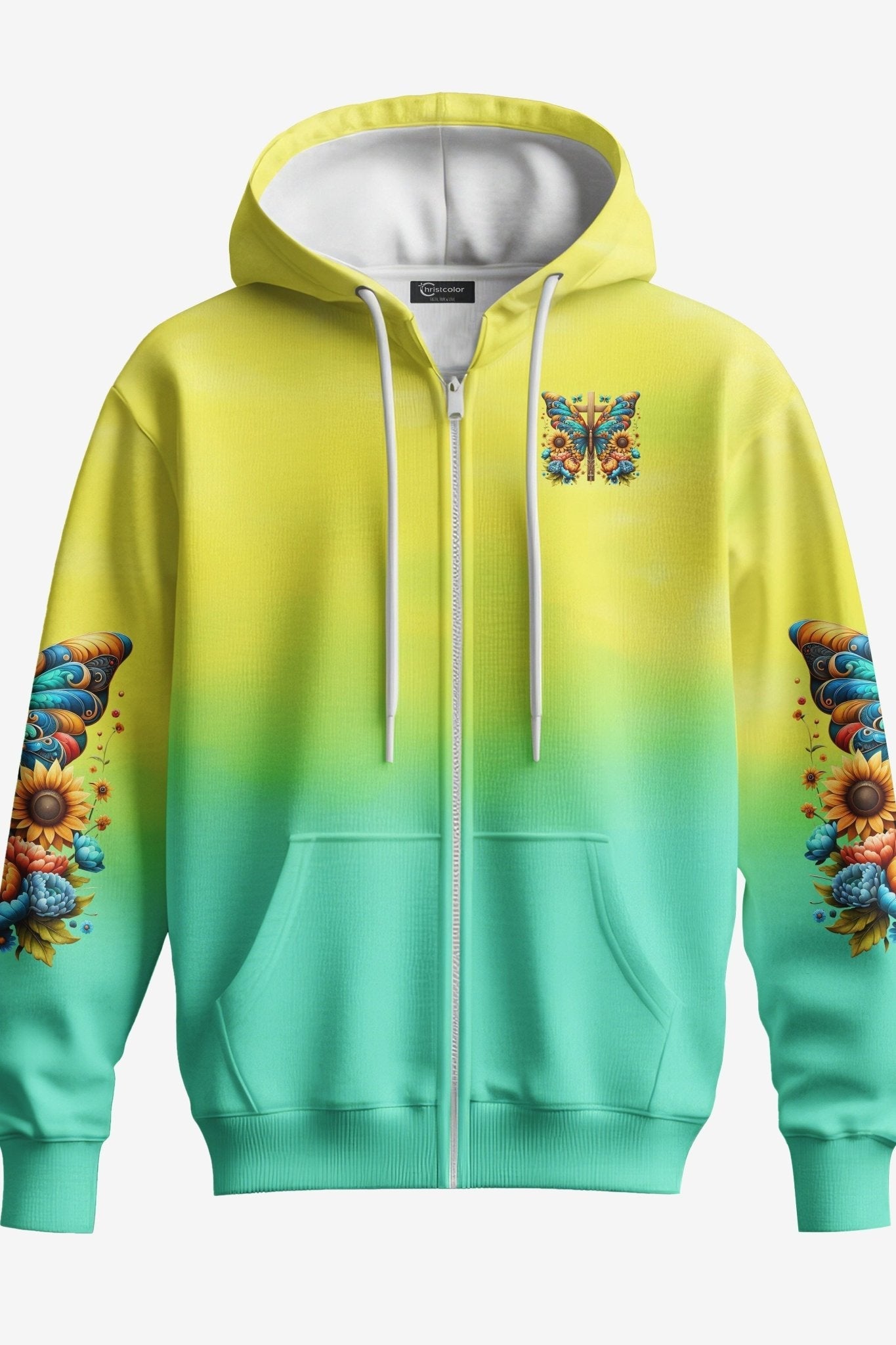 Faith Hope Love All Over Print Zip Hoodie