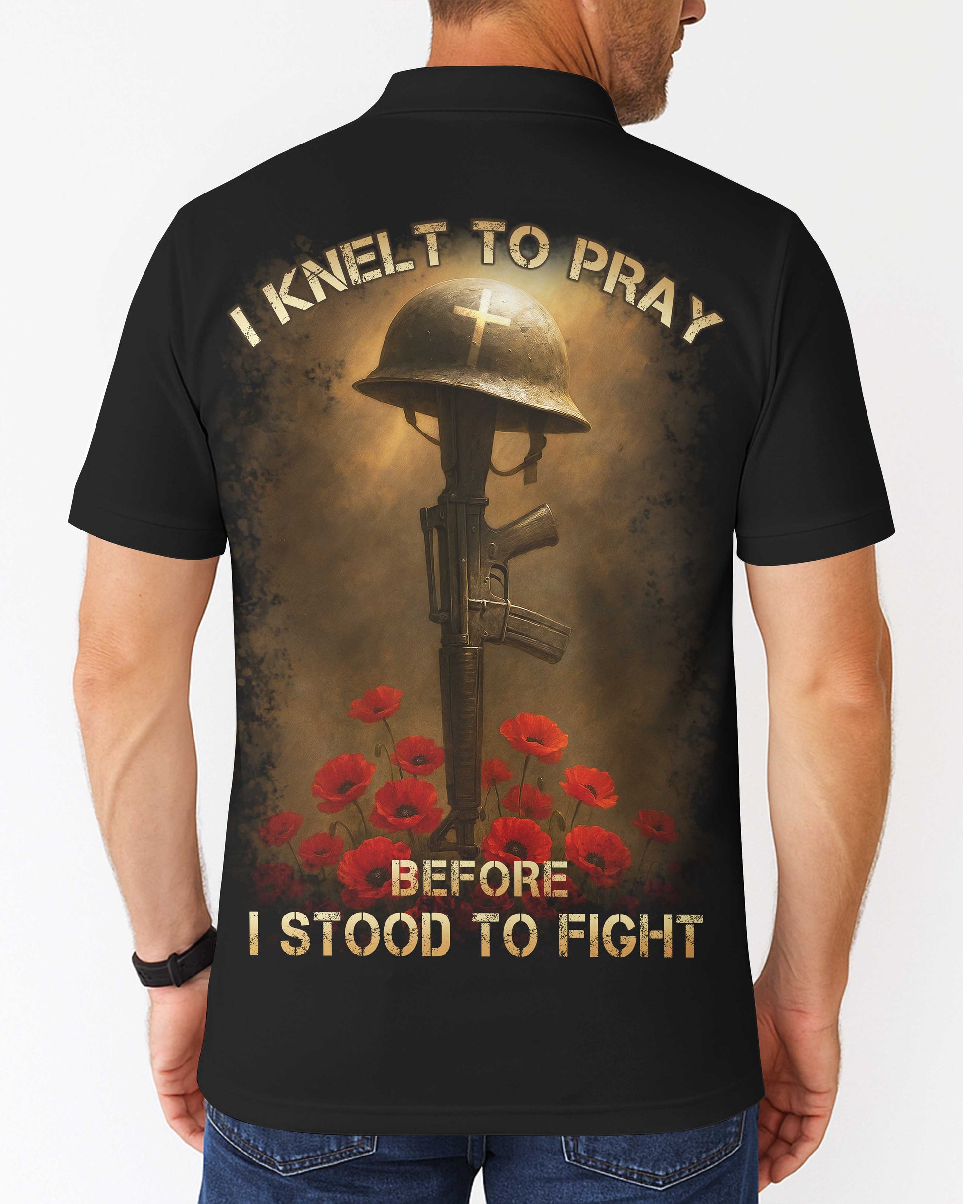 I Knelt To Pray All Over Print Polo