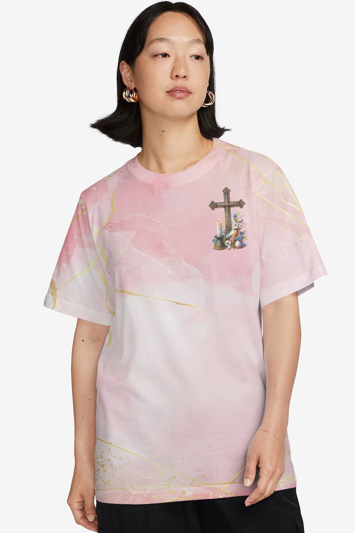 He Is Risen All Over Print T-shirt