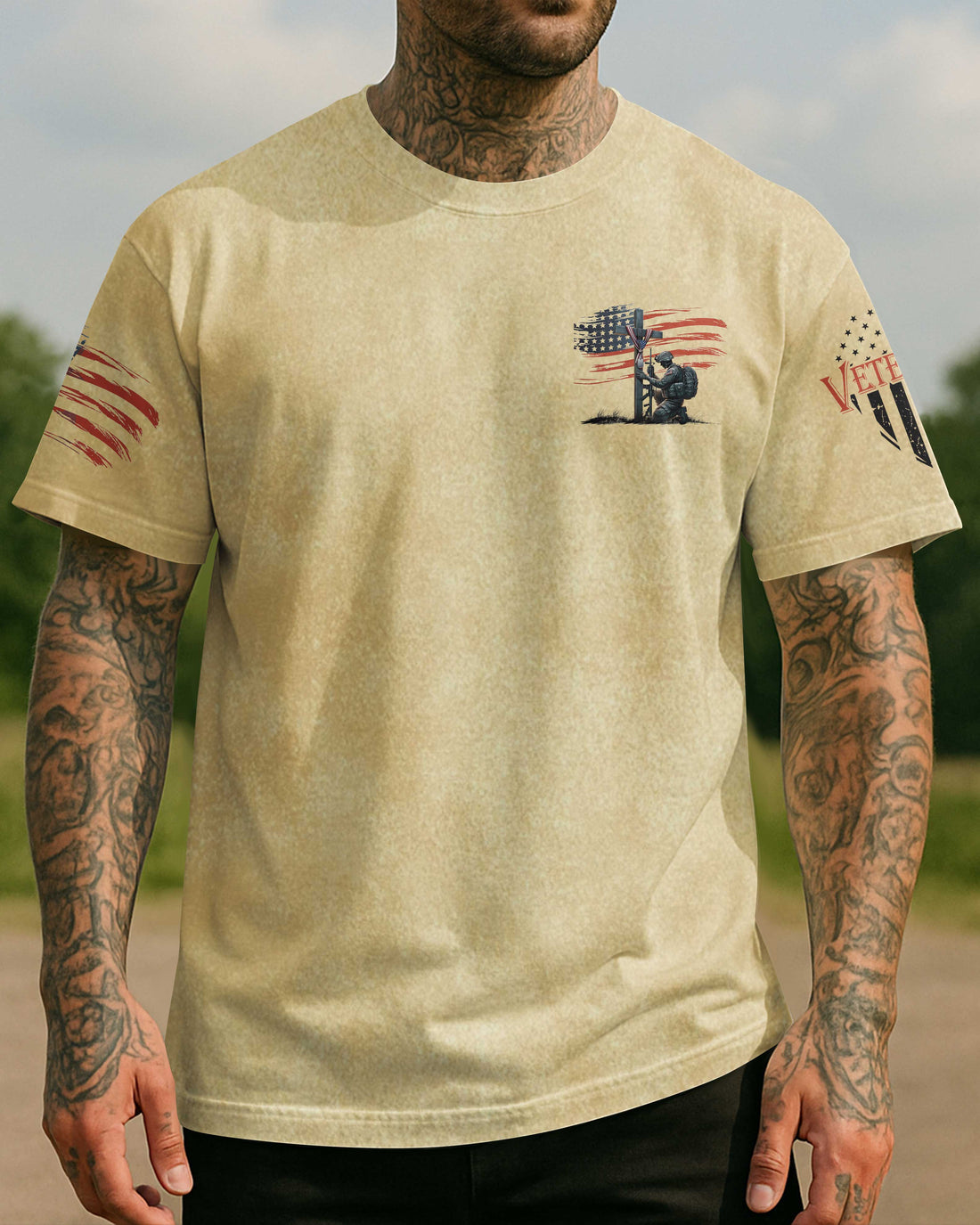 Proud To Be A Veteran All Over Print T-Shirt