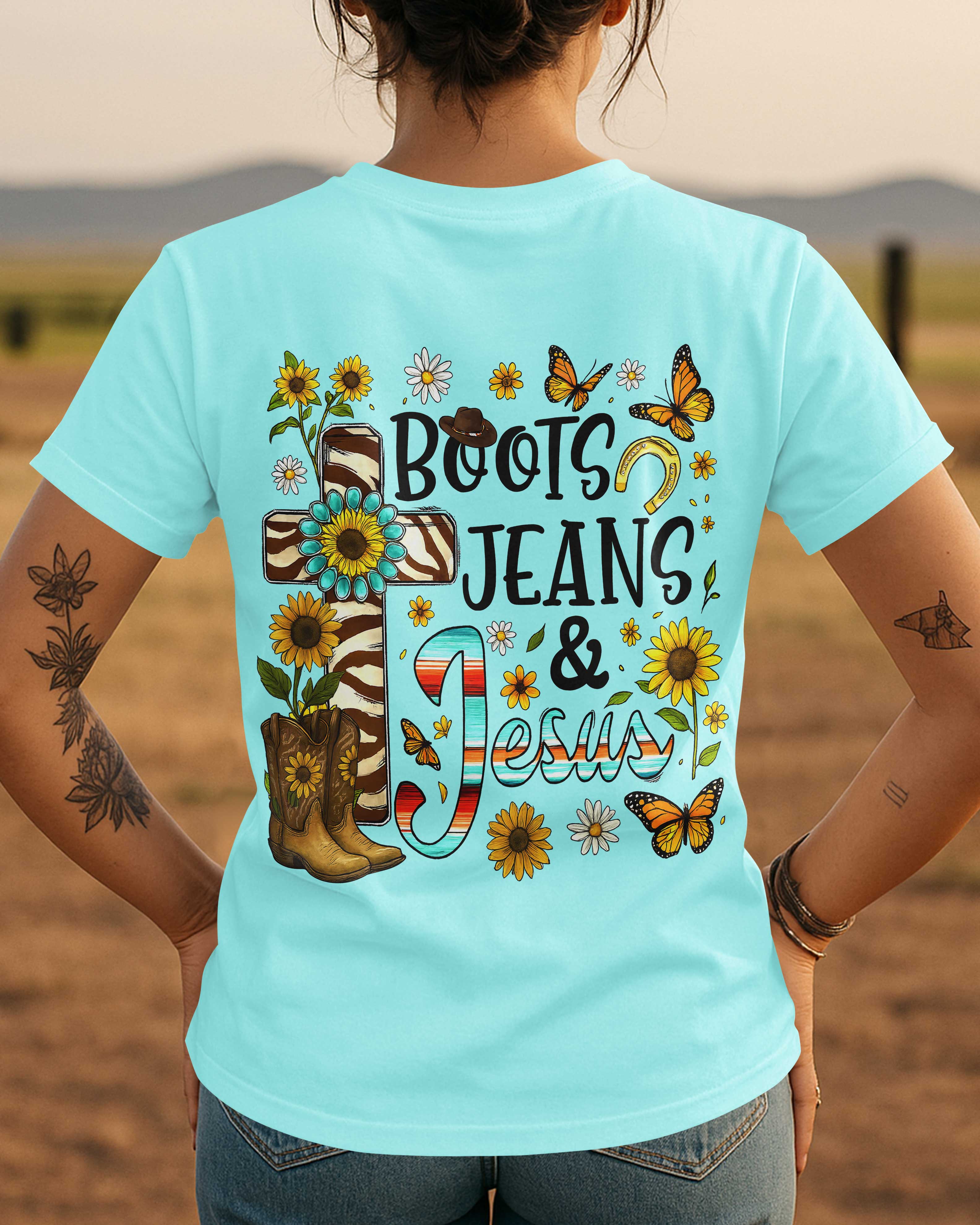 Boots Jeans & Jesus T-Shirt