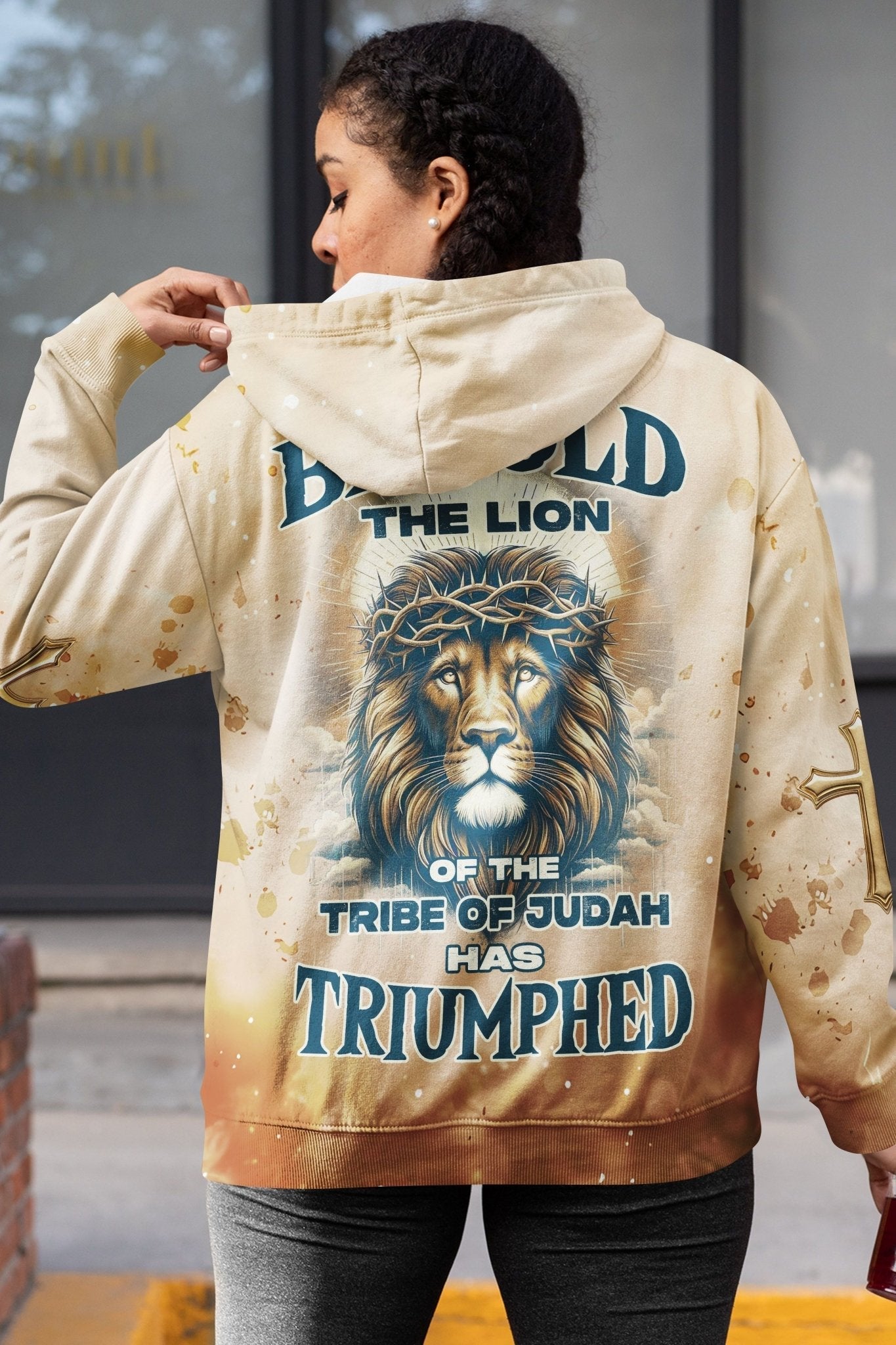 Behold The Lion Of The Tribe Of Judah Has Triumphed All Over Print Hoodie