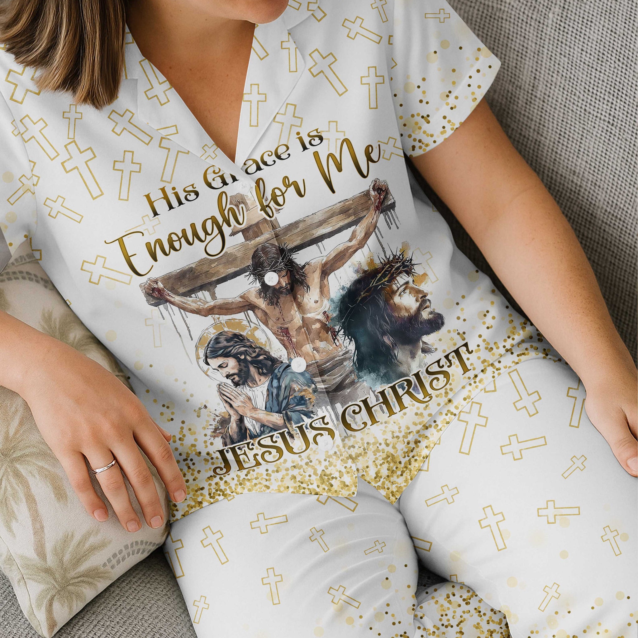 His Grace Is Enough For Me All Over Print Pajamas