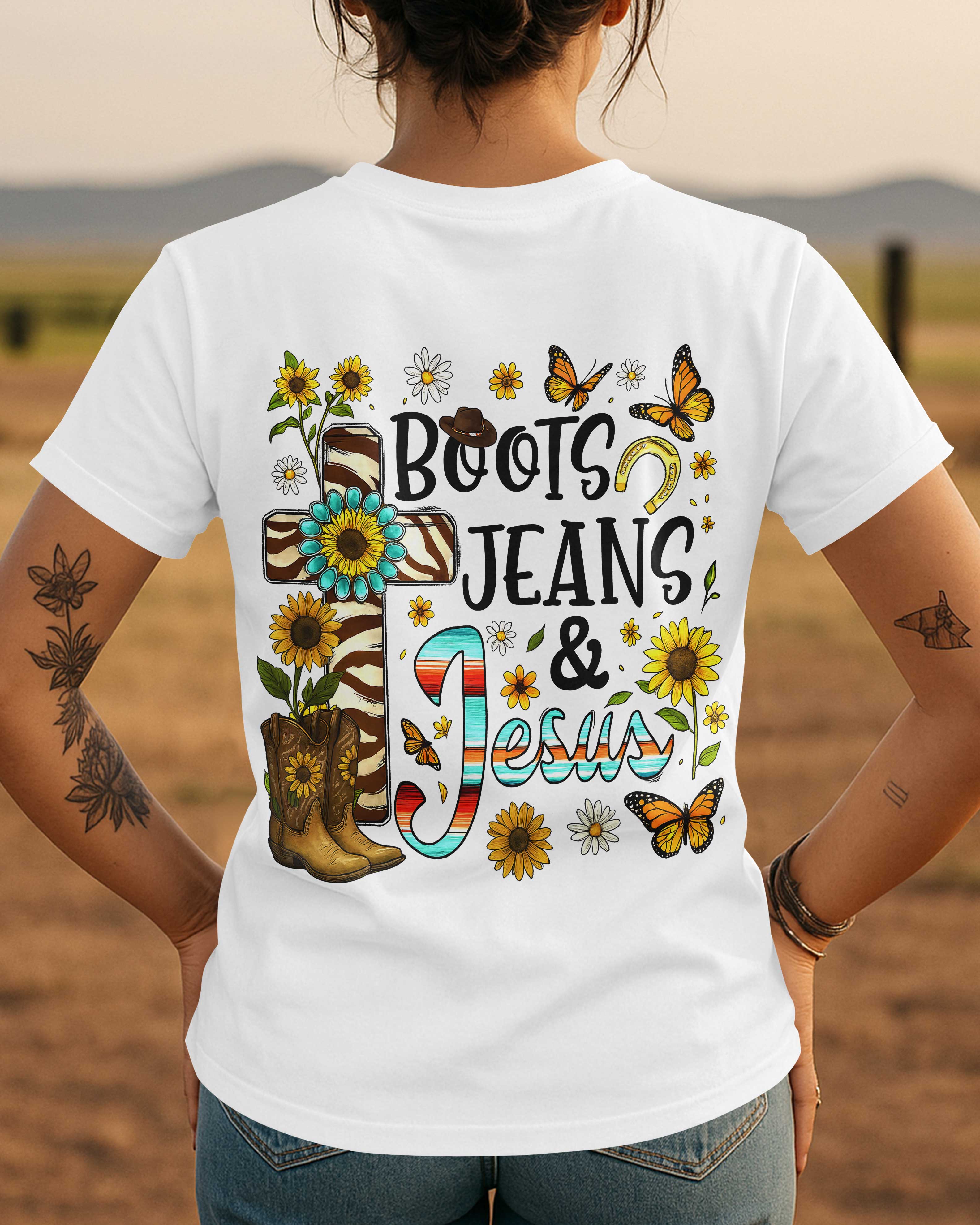 Boots Jeans & Jesus T-Shirt