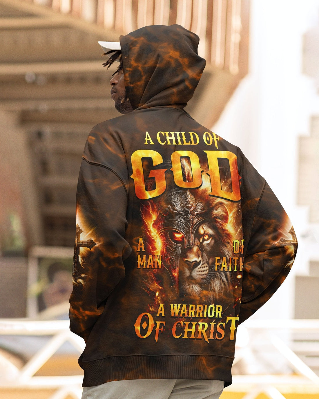 A Child Of God A Man Of Faith A Warrior Of Christ All Over Print Zip Hoodie