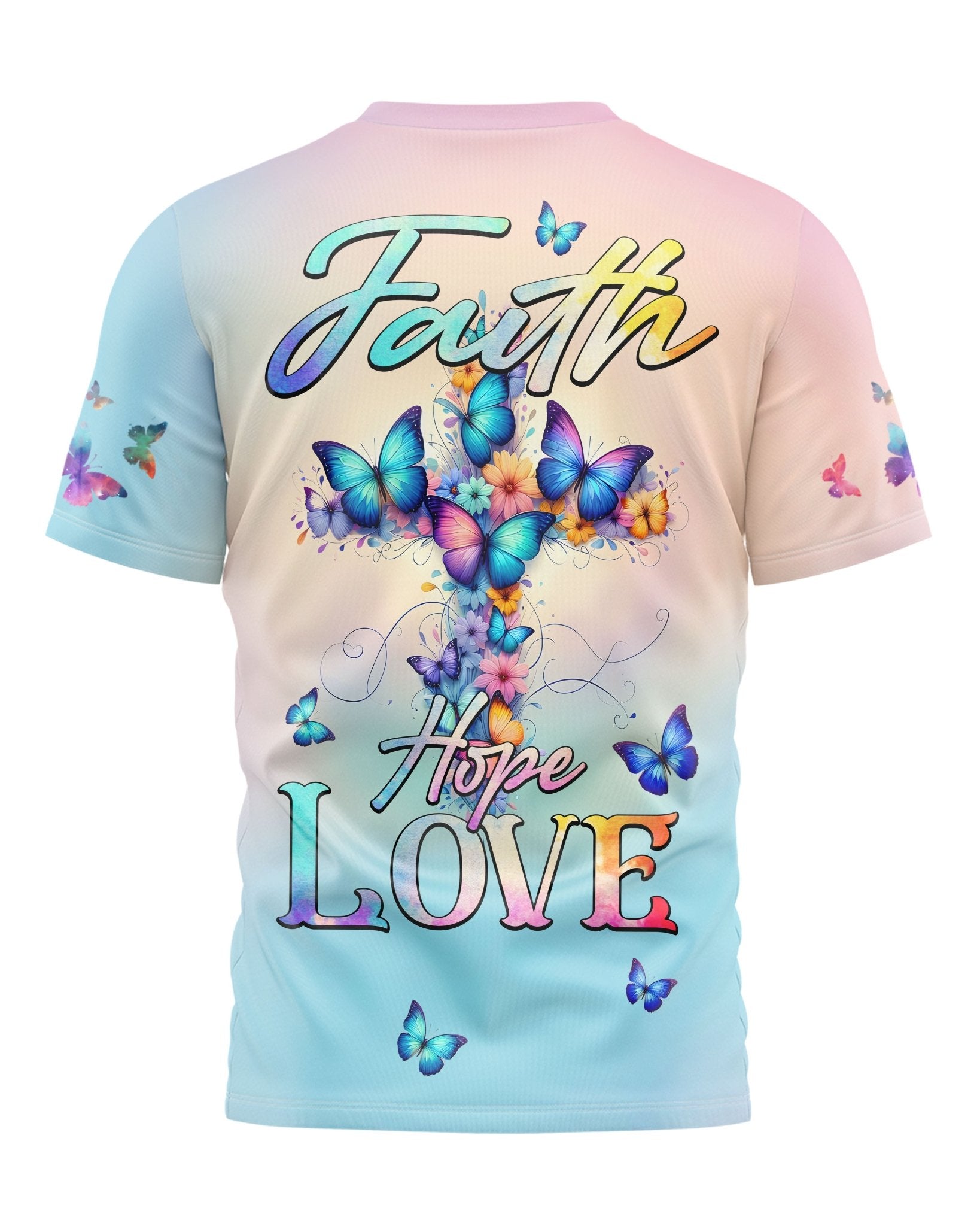 Butterfly Faith Hope Love All Over Print T-shirt