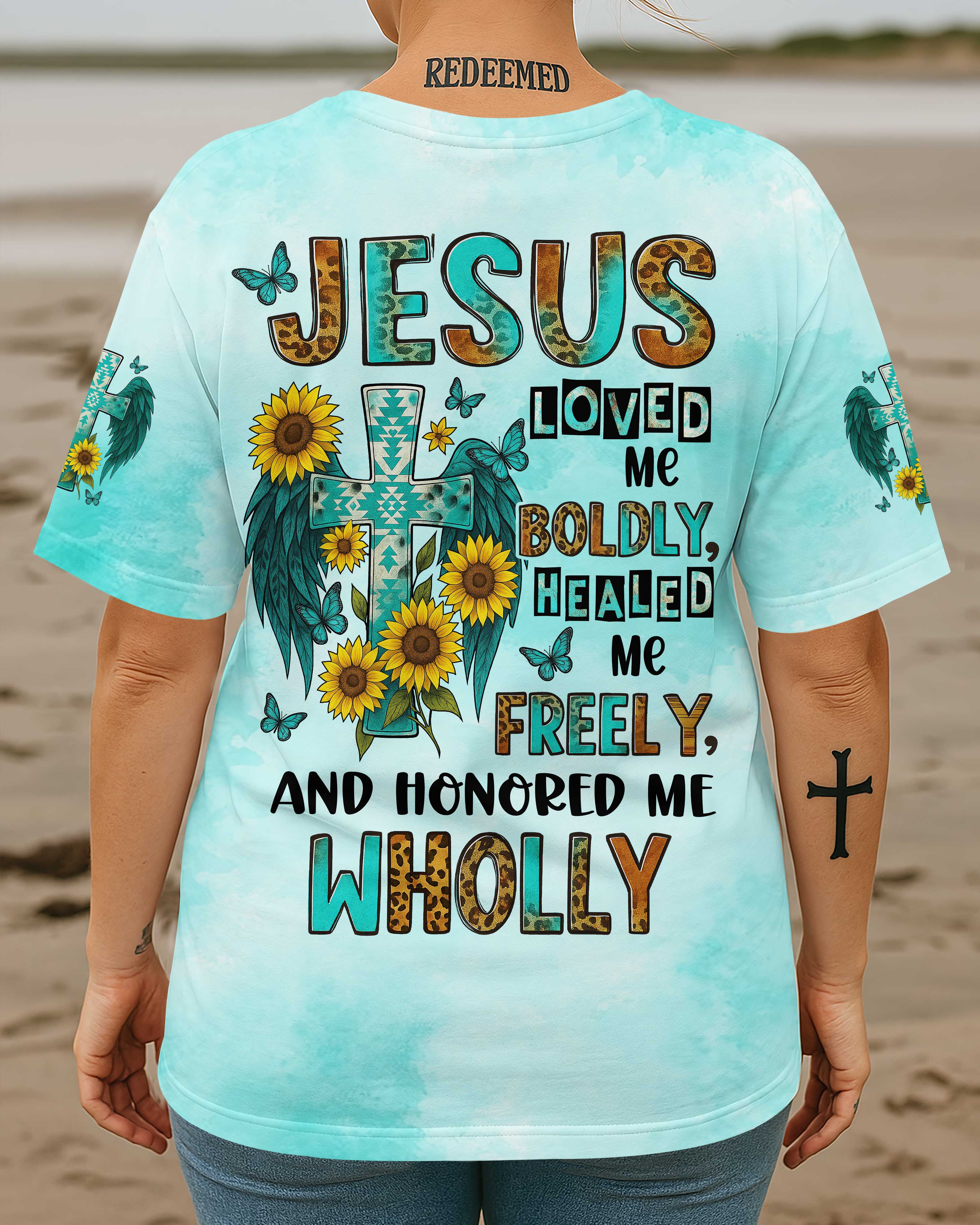 Jesus Loved Me Boldly All Over Print T-Shirt
