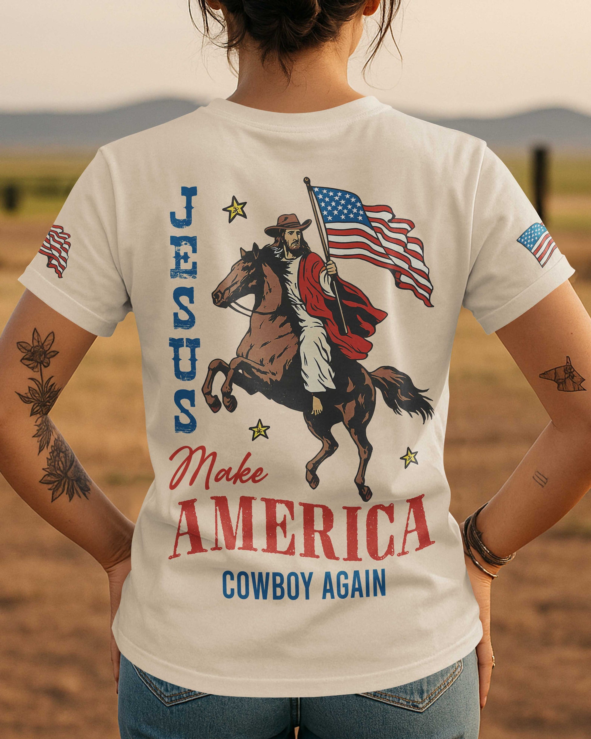 Jesus Make America Cowboy Again T-Shirt