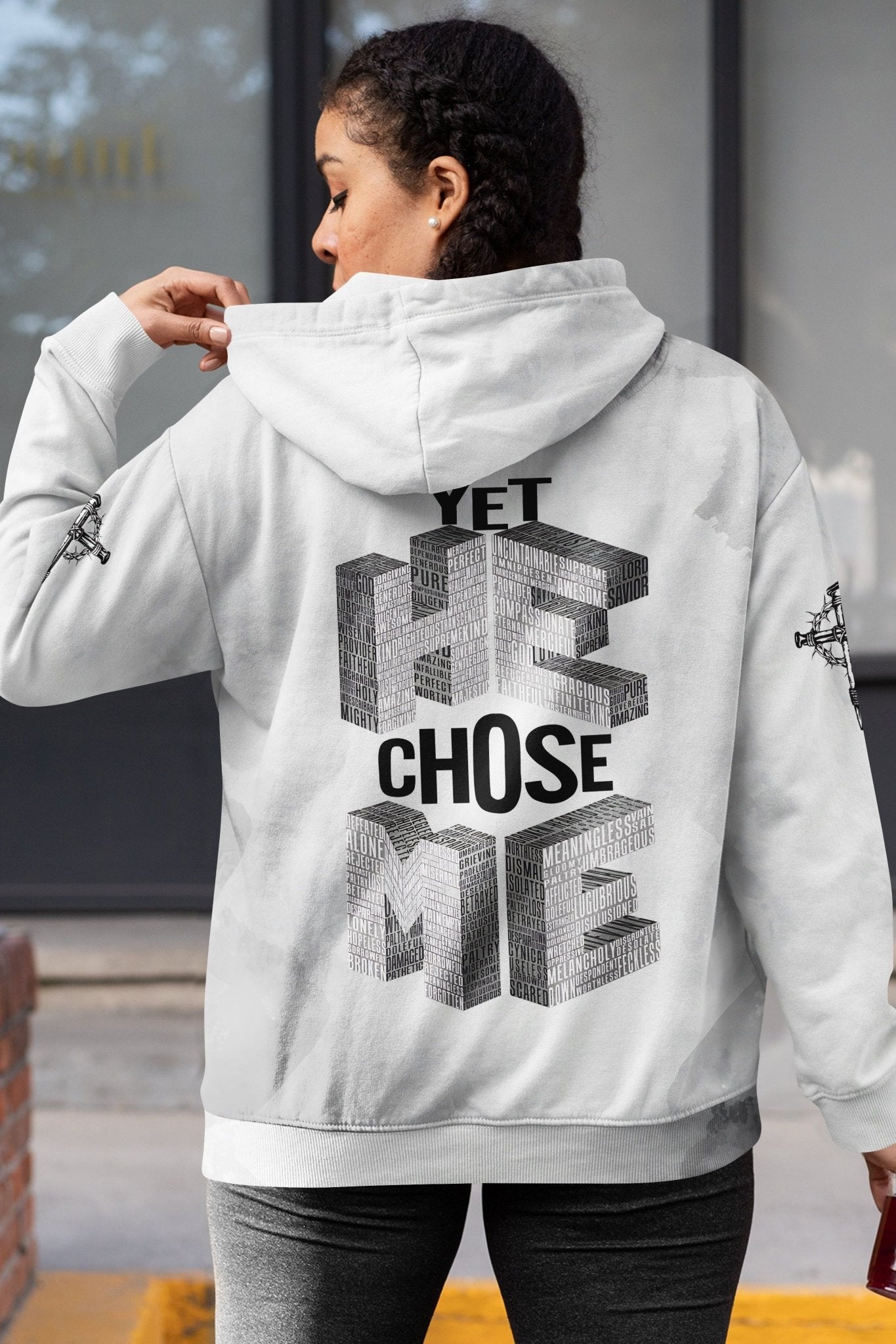 Yet He Chose Me All Over Print Zip Hoodie