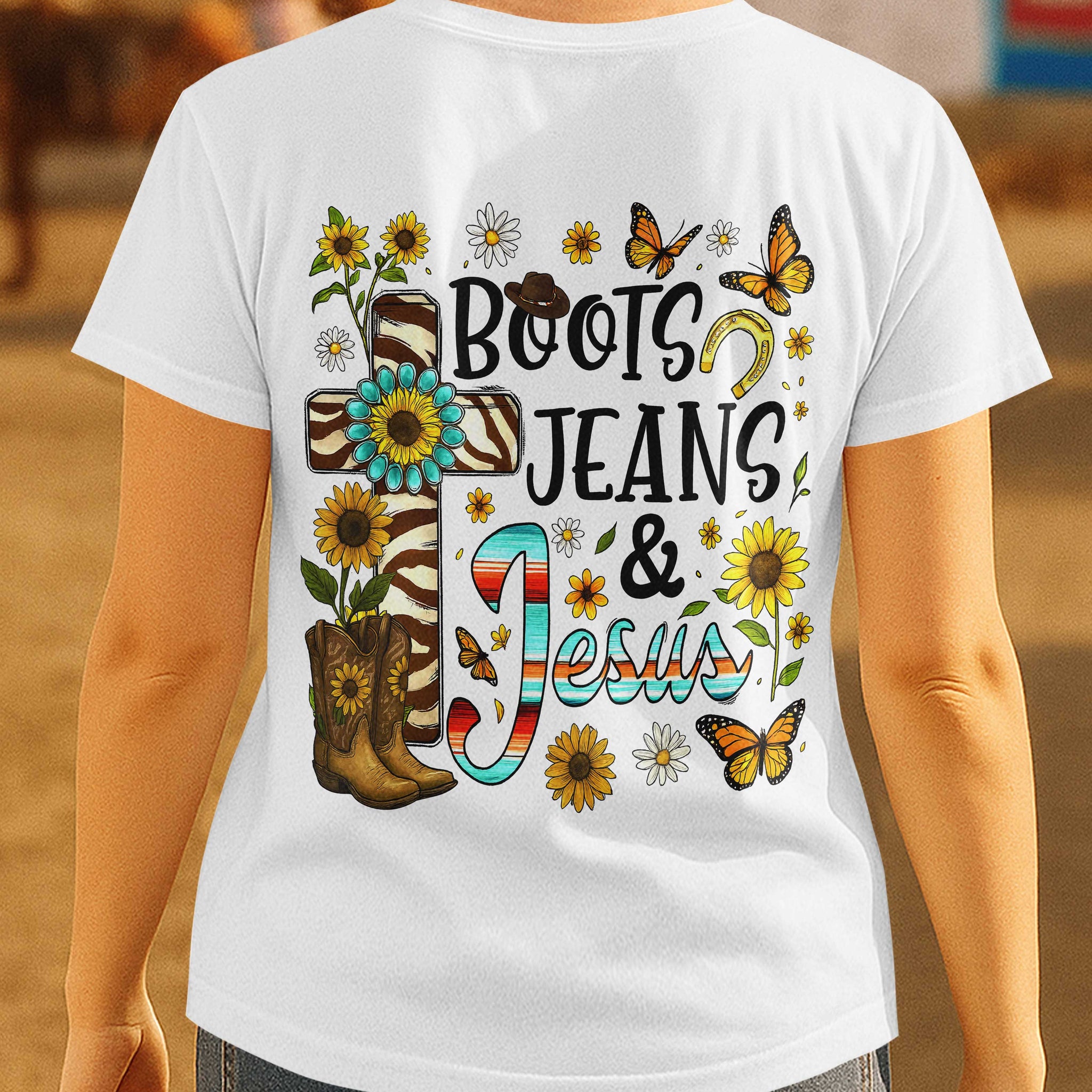 Boots Jeans & Jesus T-Shirt