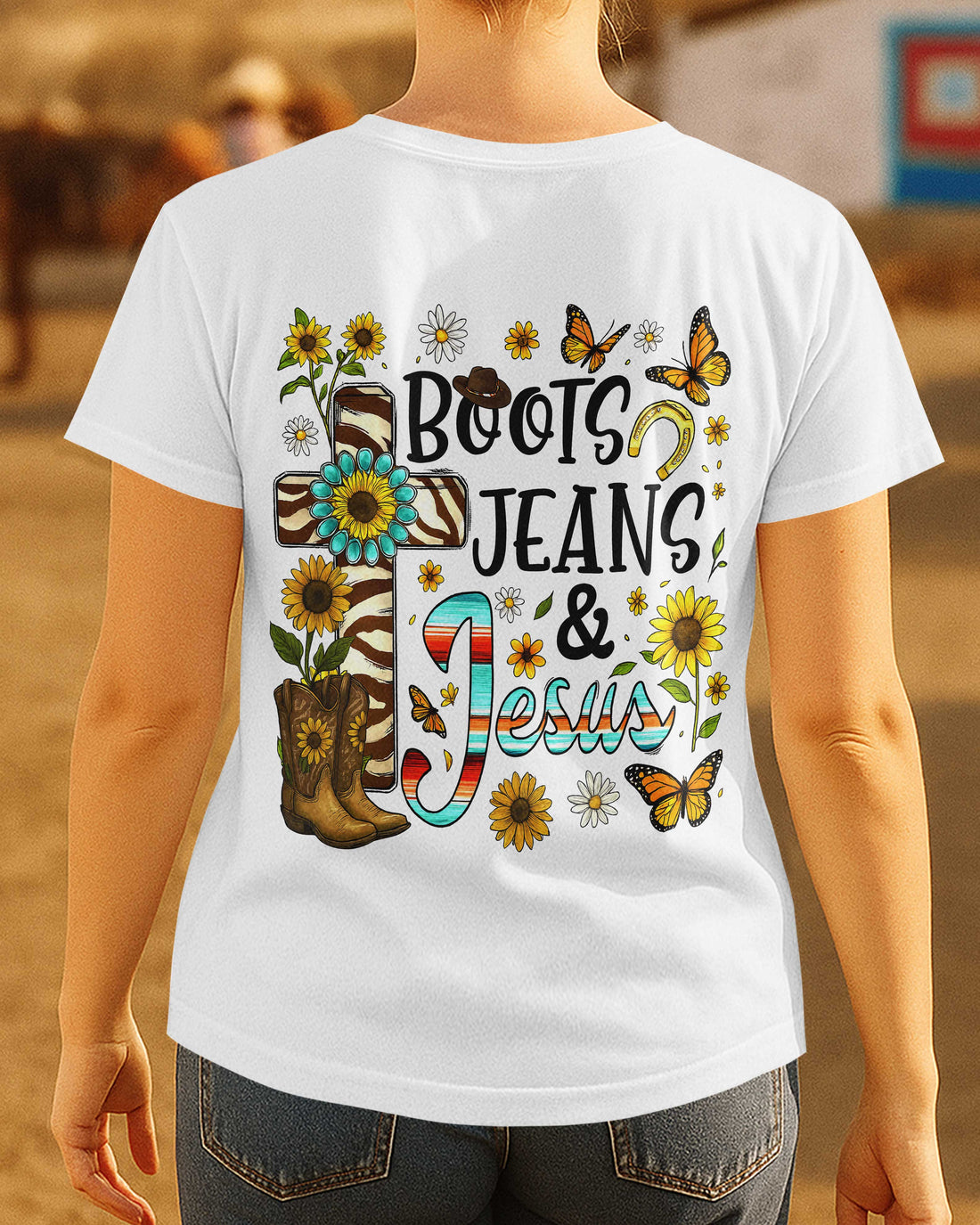 Boots Jeans & Jesus T-Shirt