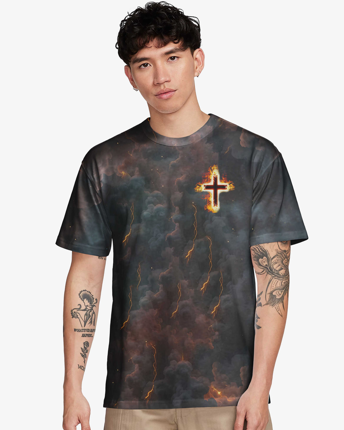 Held By His Fire Saved By His Grace All Over Print T-Shirt
