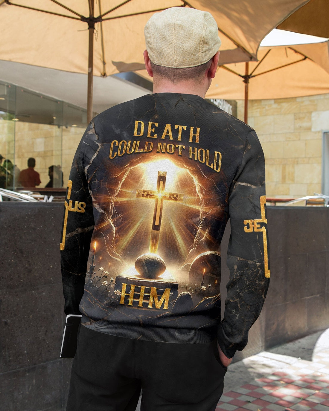 Death Could Not Hold Him All Over Print Sweater