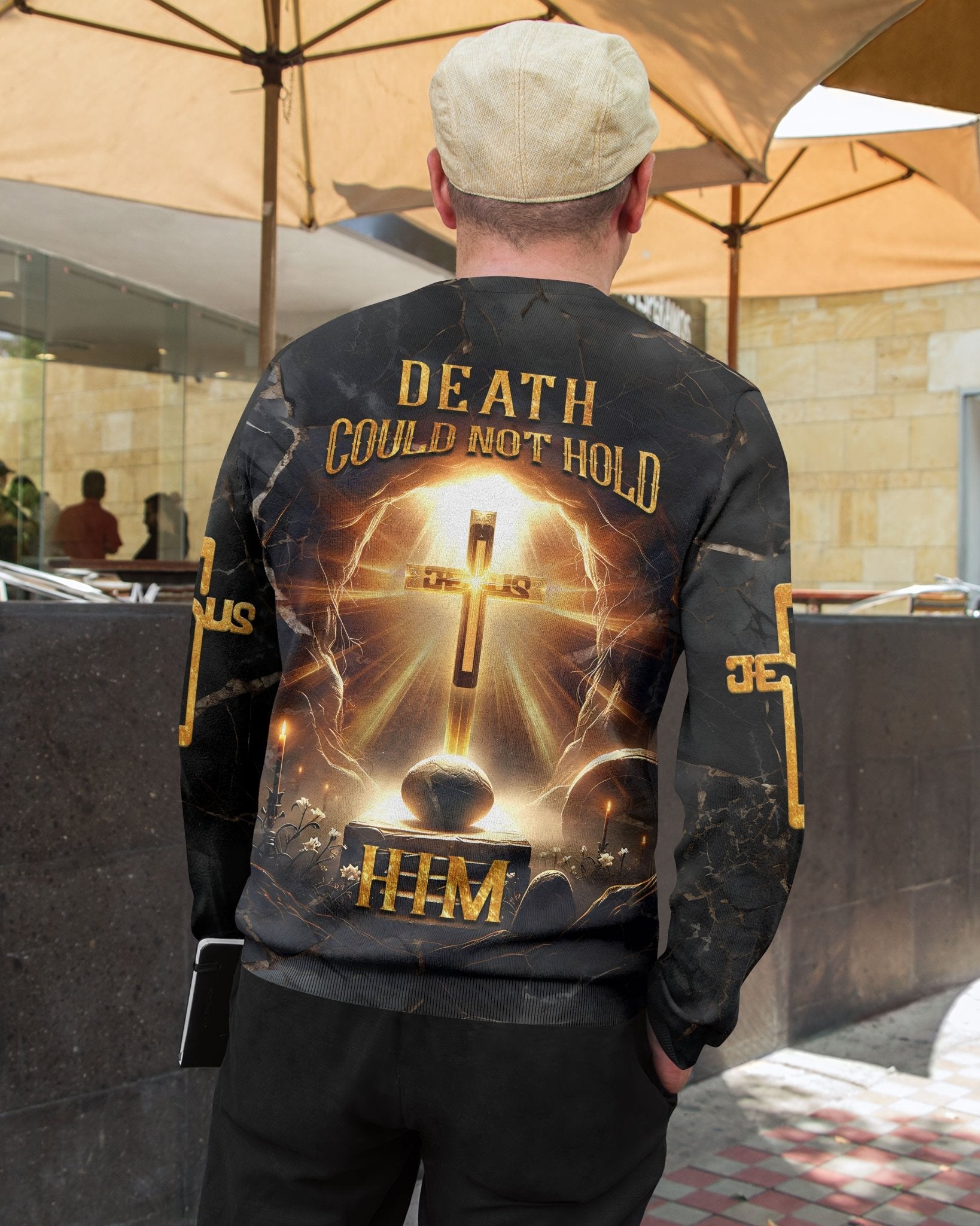 Death Could Not Hold Him All Over Print Sweater