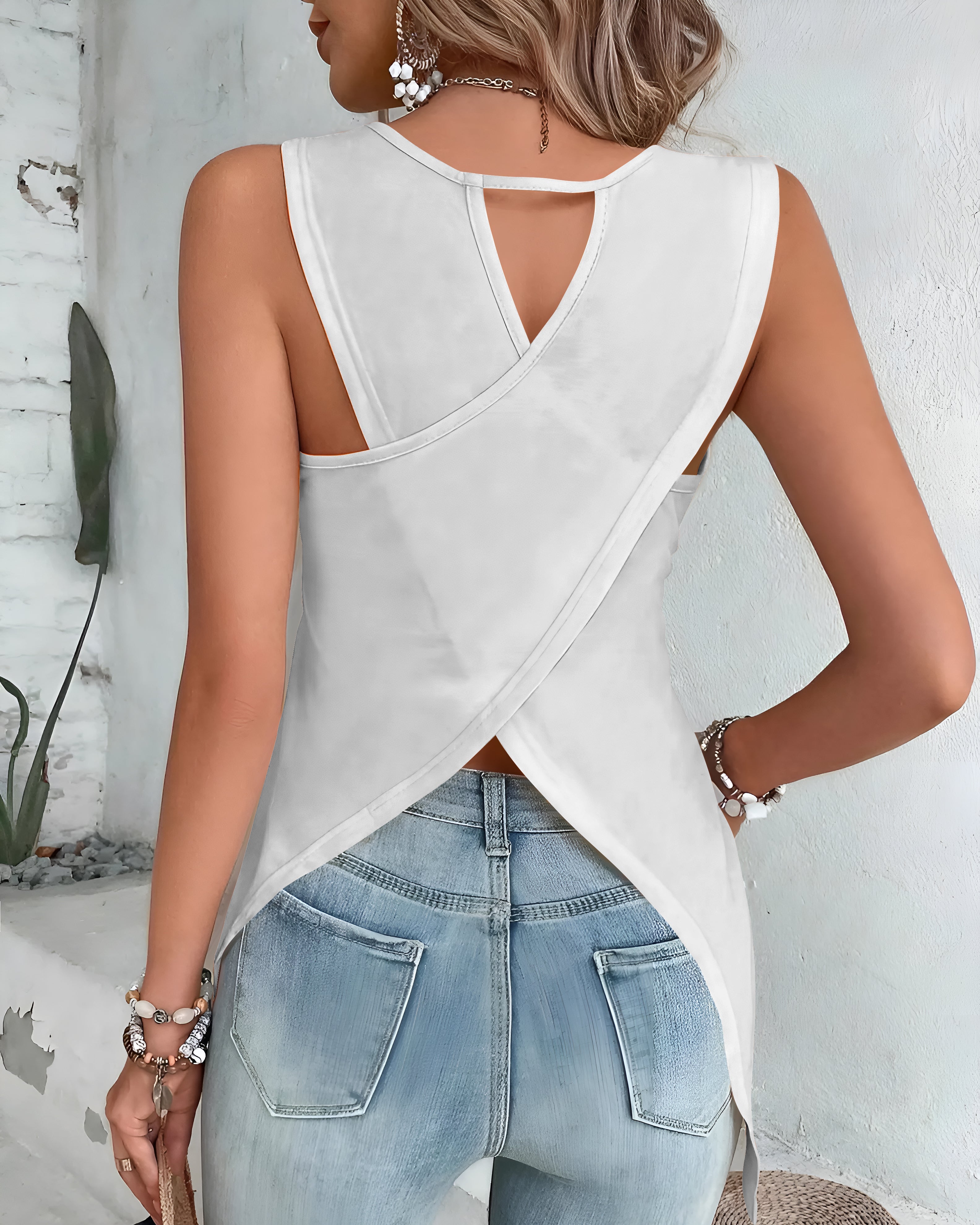 Personalized I Am Cut Out Wrap Back Tank Top