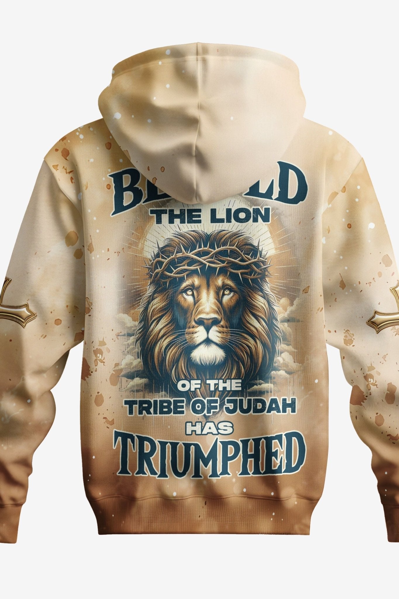 Behold The Lion Of The Tribe Of Judah Has Triumphed All Over Print Zip Hoodie