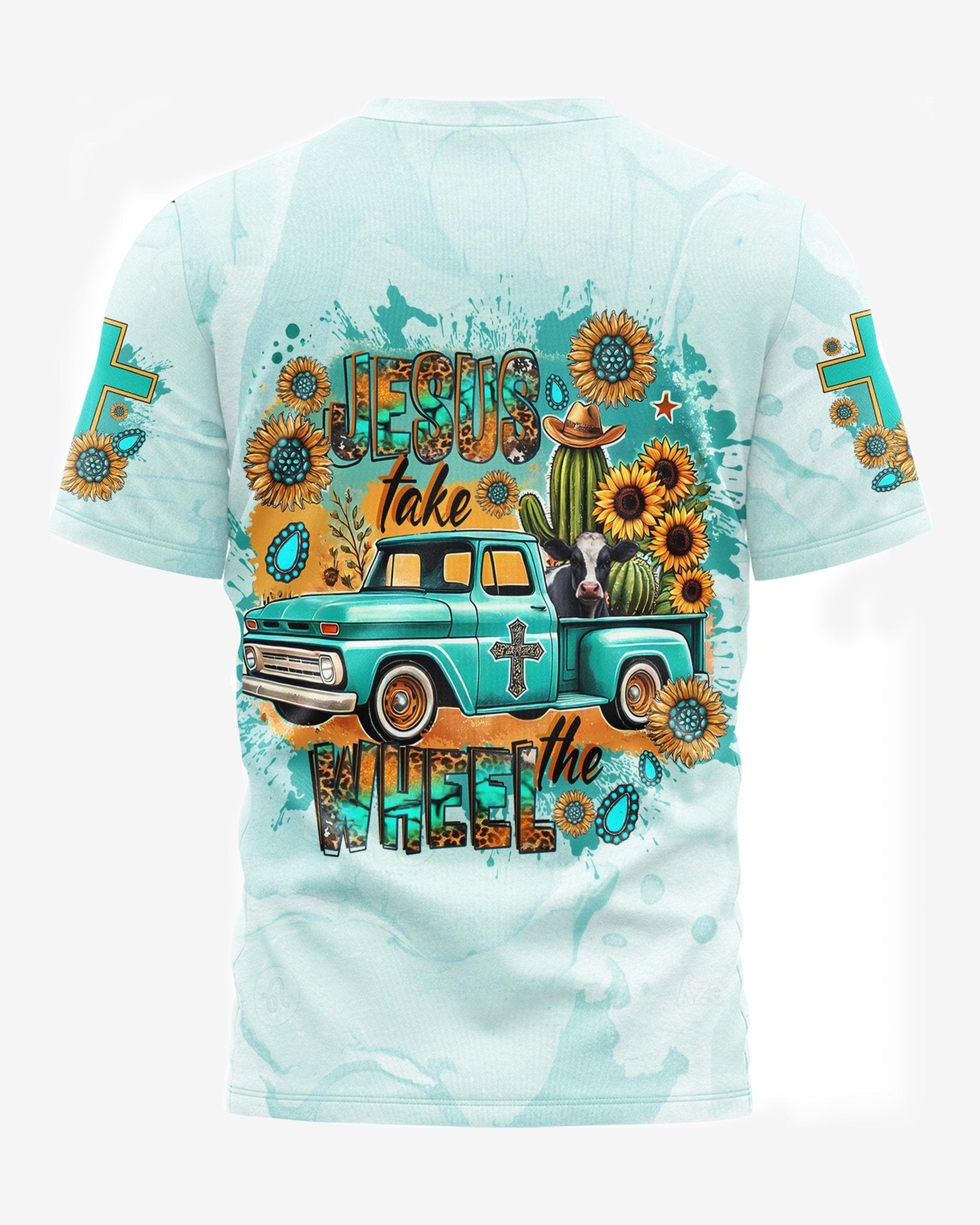 Jesus Take The Wheel All Over Print T-shirt