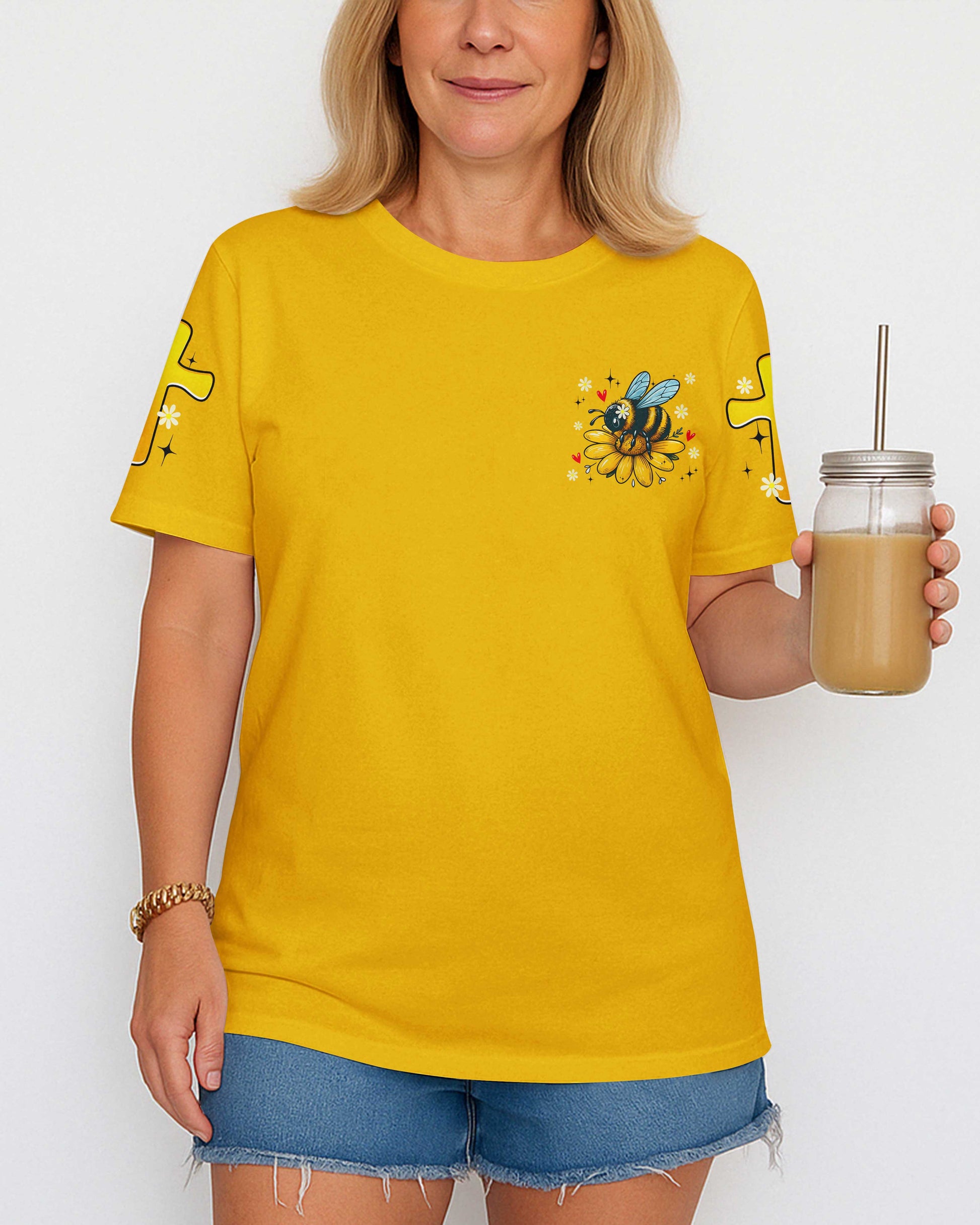 Blessed To Bee Called Grandma All Over Print T-Shirt