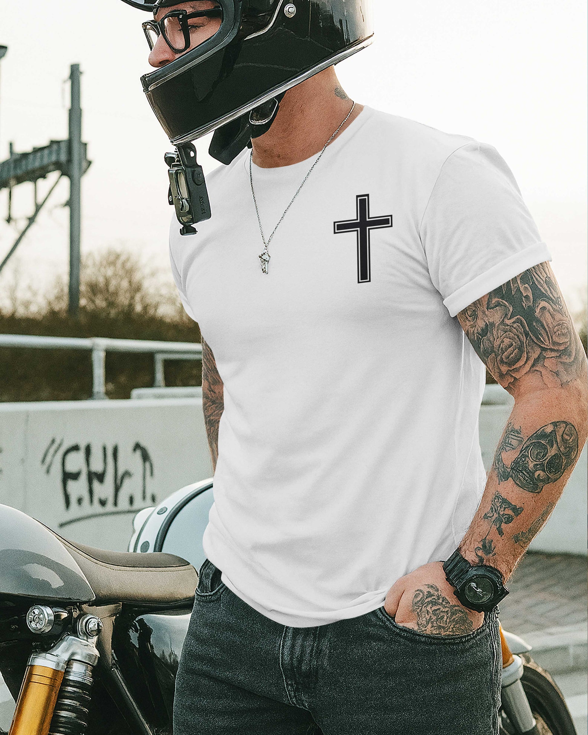 My Faith Is Louder Than My Exhaust All Over Print T-Shirt