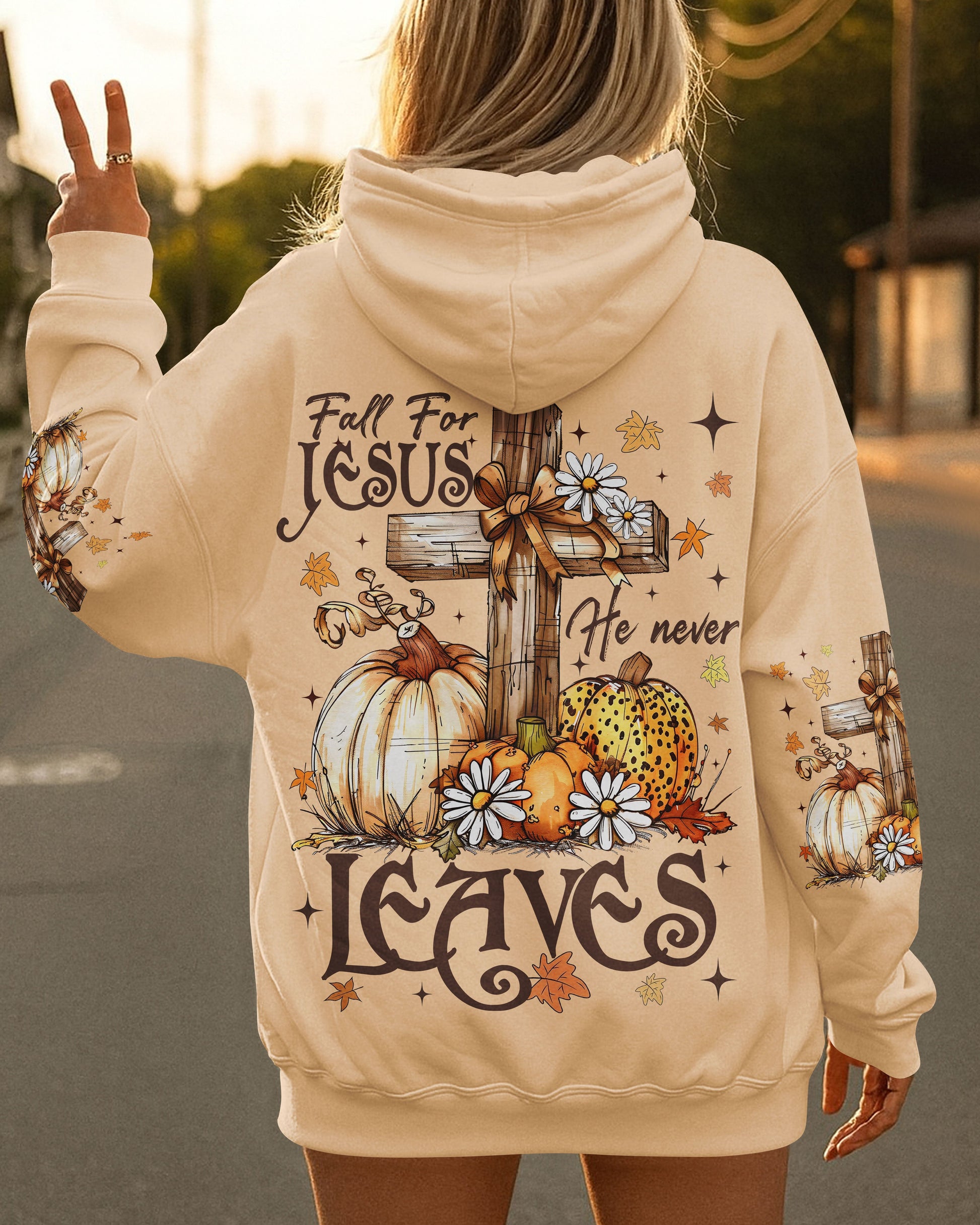 Fall For Jesus He Never Leaves Shirt