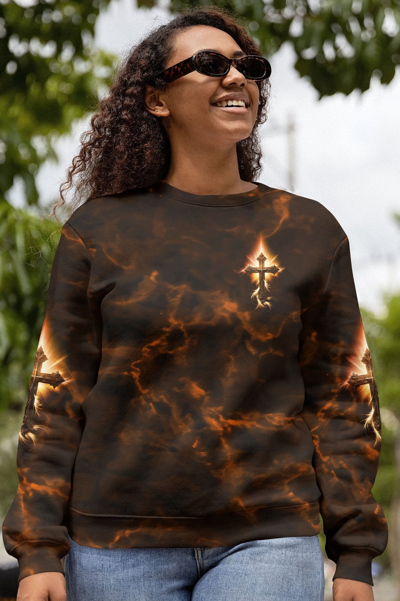 A Child Of God A Man Of Faith A Warrior Of Christ All Over Print Sweater
