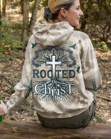 Rooted In Christ All Over Print Hoodie