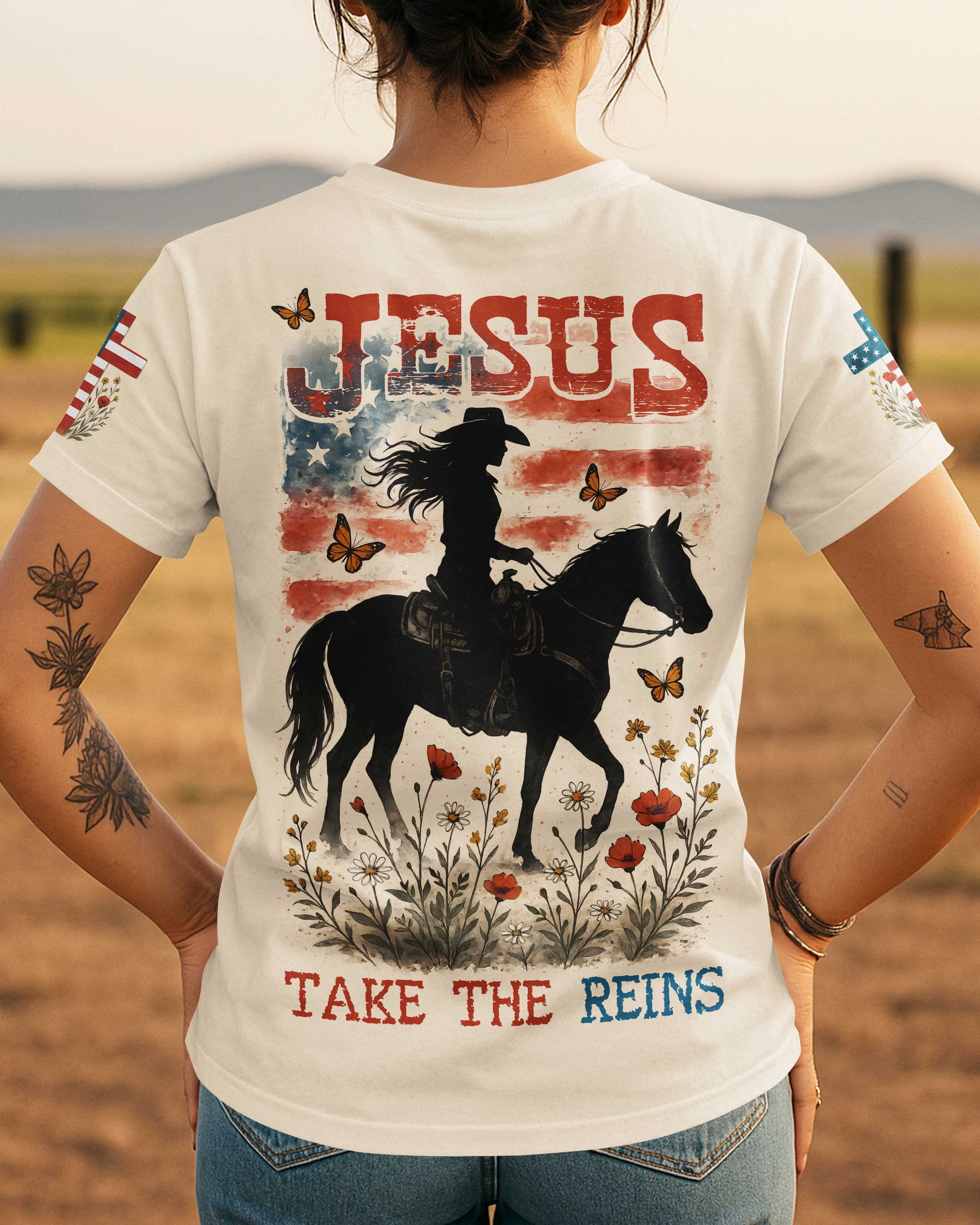 Jesus Take The Reins All Over Print T-Shirt