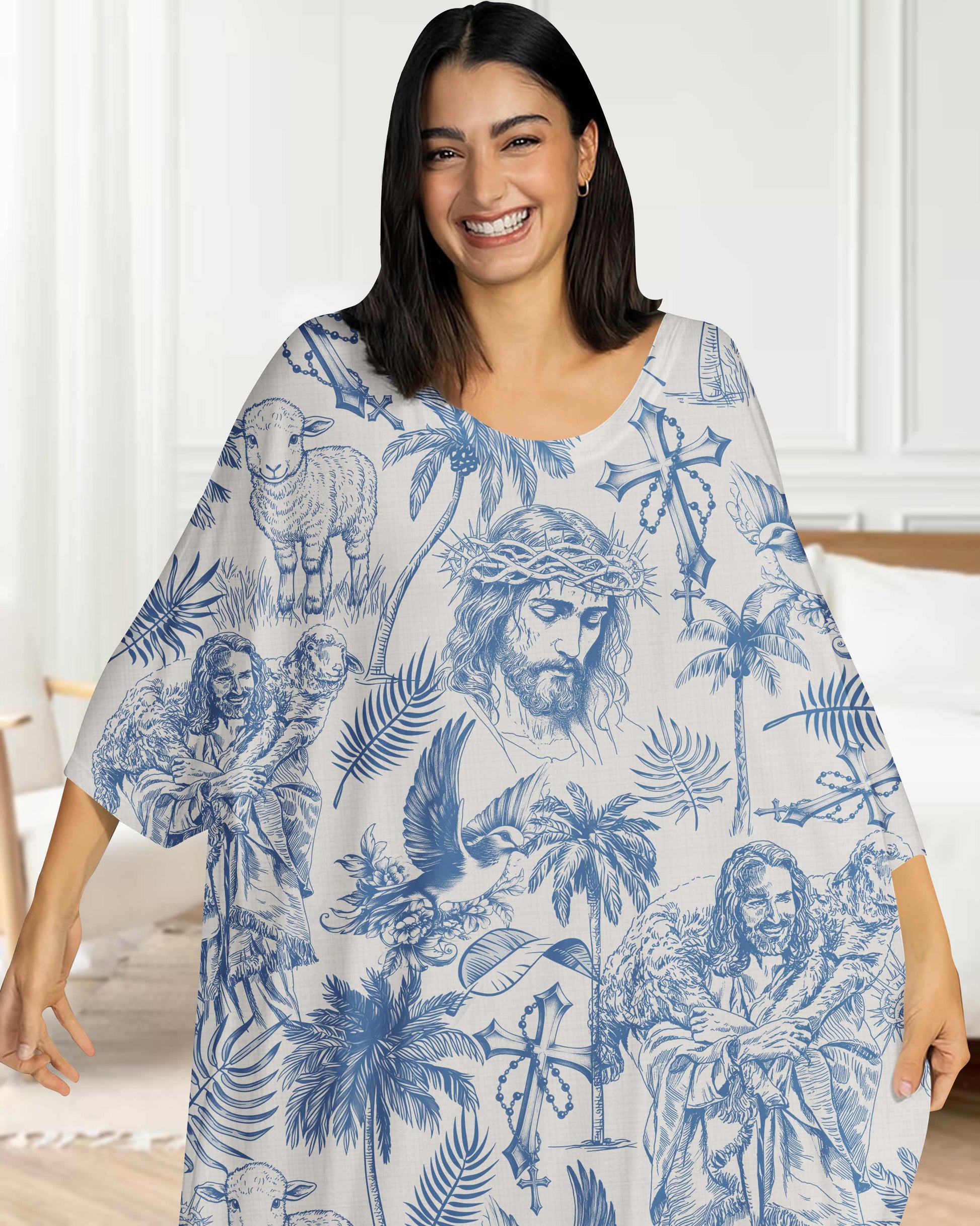 Jesus Christ All Over Print Sleep Tee