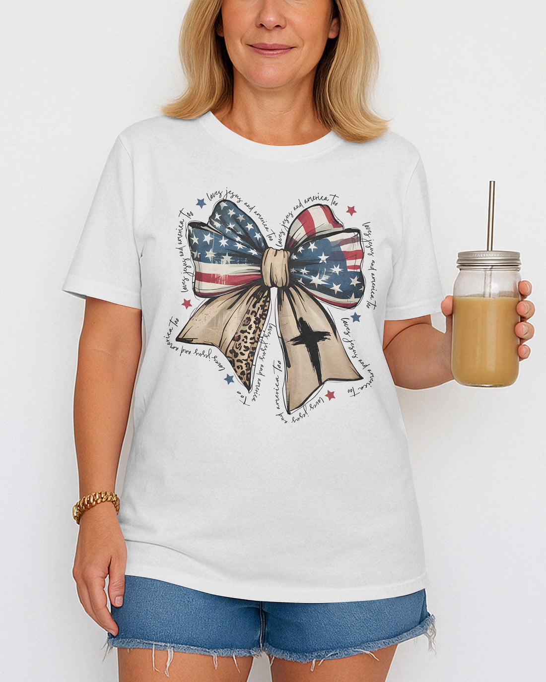 Loves Jesus And America Too T-Shirt