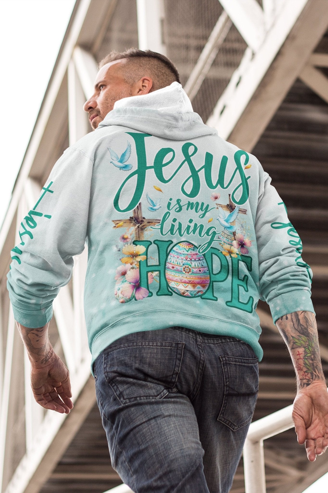 Jesus Is My Living Hope All Over Print Hoodie