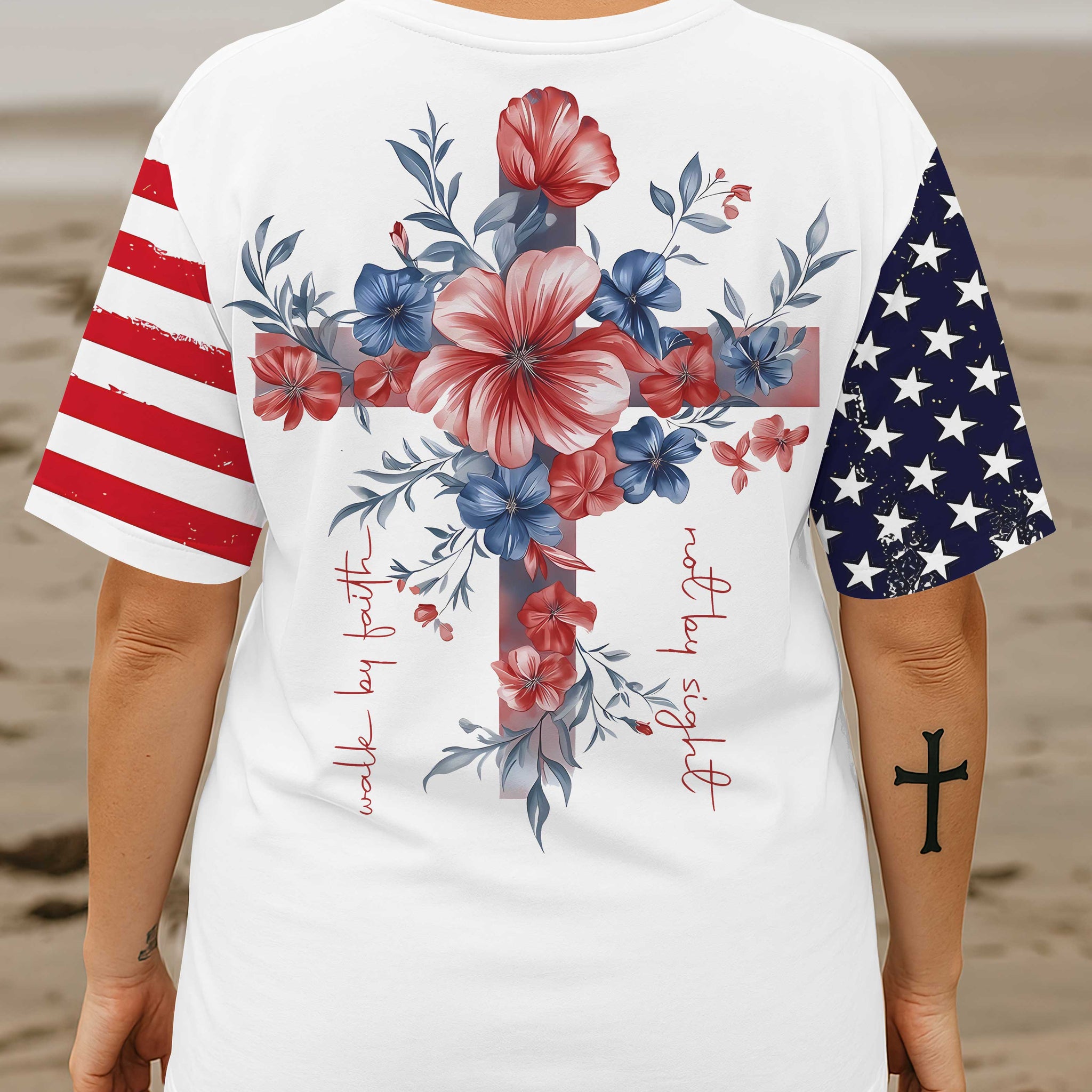 Walk By Faith Not By Sight All Over Print T-Shirt