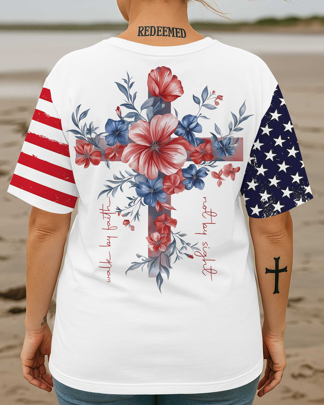 Walk By Faith Not By Sight All Over Print T-Shirt